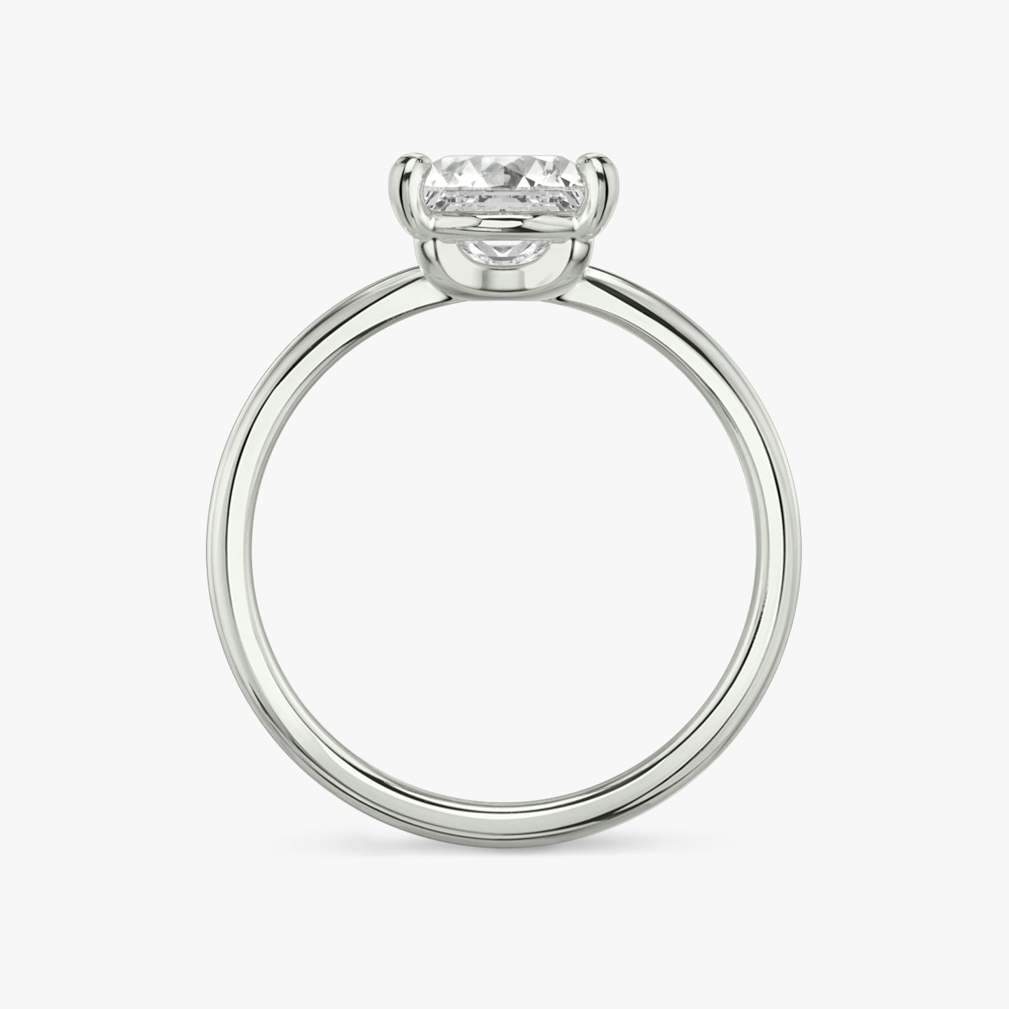 The Hover | Princess | 18k | White Gold | bandAccent: Plain | diamondOrientation: vertical | caratWeight: other