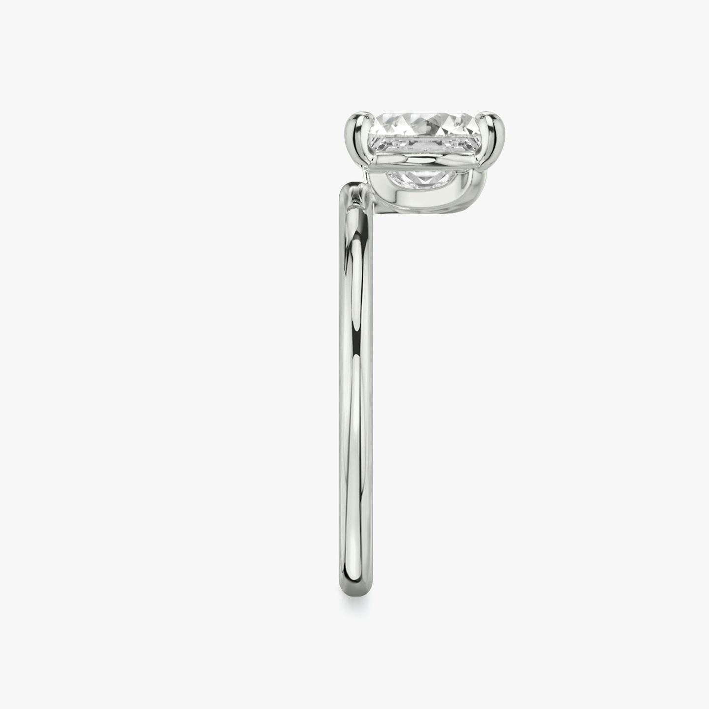 The Hover | Princess | 18k | White Gold | bandAccent: Plain | diamondOrientation: vertical | caratWeight: other