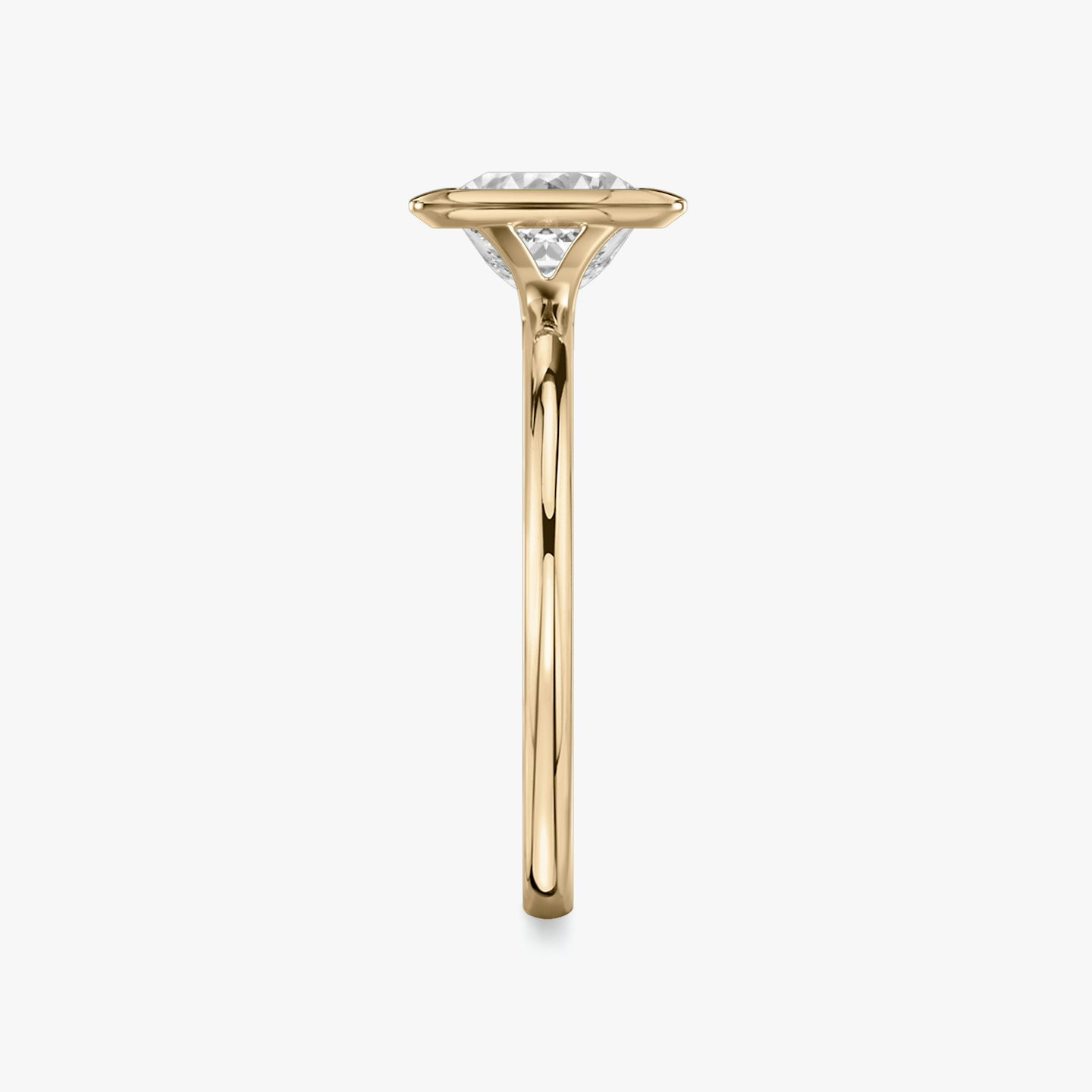 The Signature Bezel | Princess | 14k | Rose Gold | bandAccent: Plain | diamondOrientation: vertical | caratWeight: other