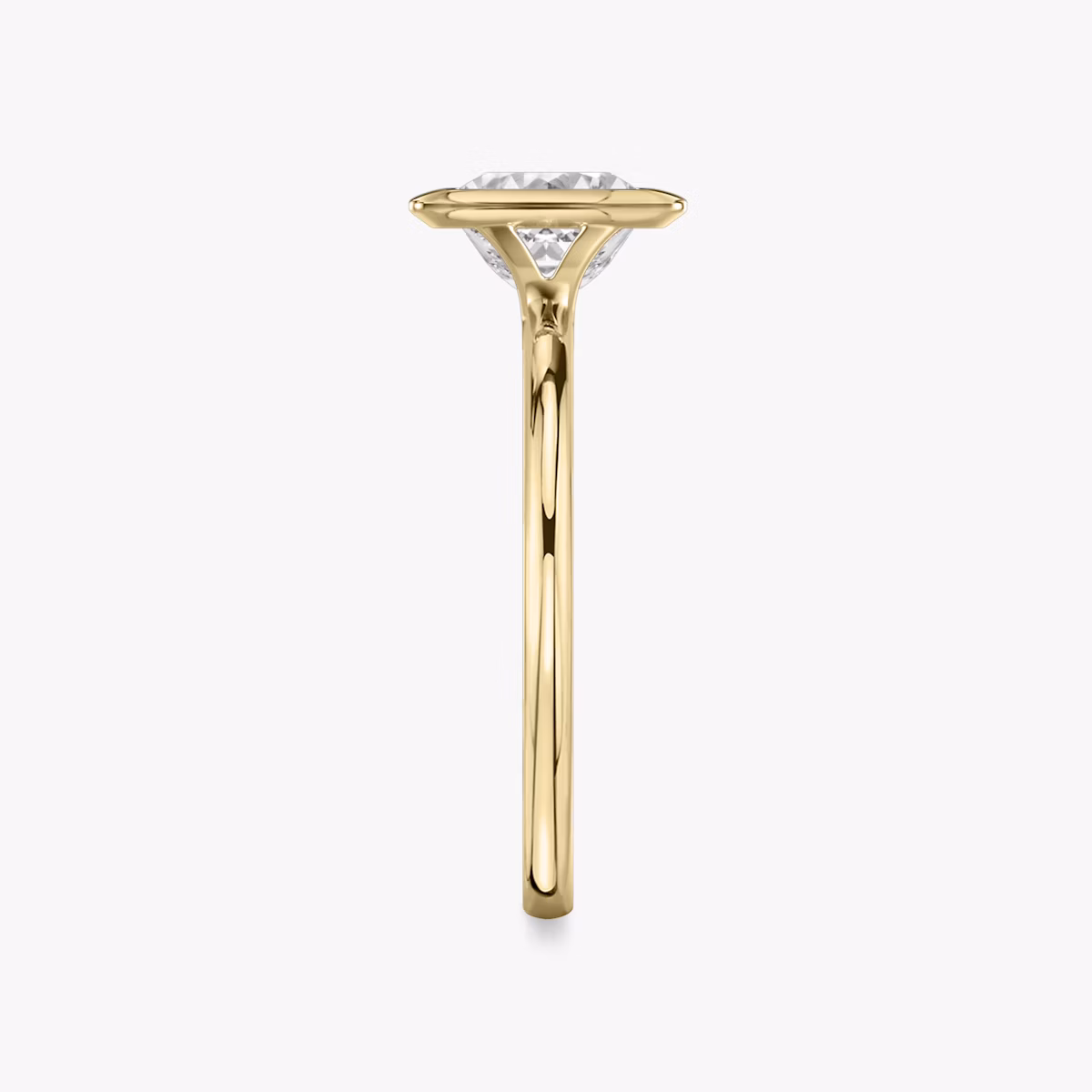 The Signature Bezel | Princess | 18k | Yellow Gold | bandAccent: Plain | diamondOrientation: vertical | caratWeight: other