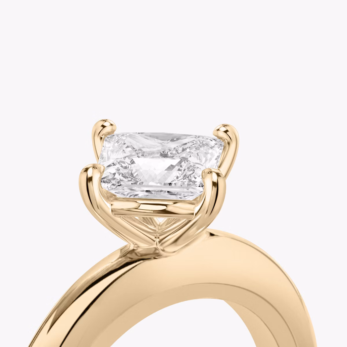 The Curator | Princess | 14k | Rose Gold | bandAccent: Plain | diamondOrientation: vertical | caratWeight: other