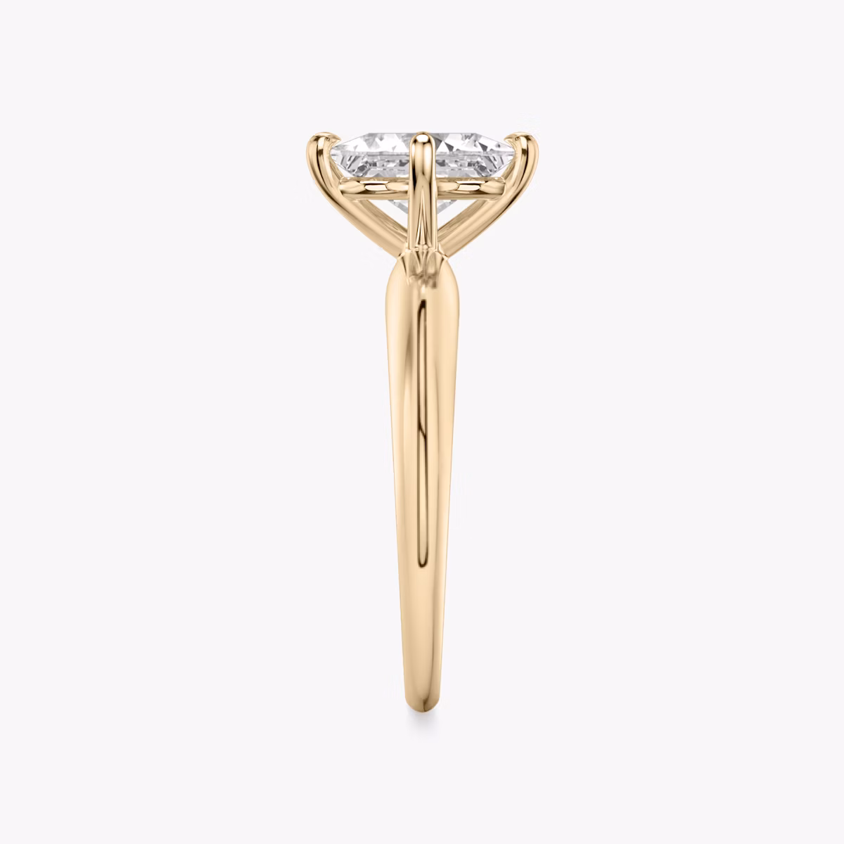The Curator | Princess | 14k | Rose Gold | bandAccent: Plain | diamondOrientation: vertical | caratWeight: other