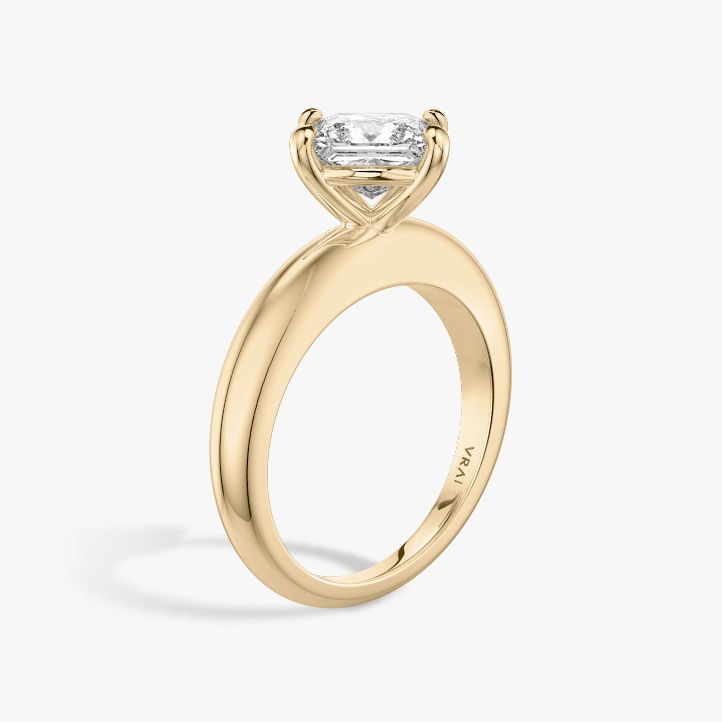 The Curator | Princess | 14k | Rose Gold | bandAccent: Plain | diamondOrientation: vertical | caratWeight: other