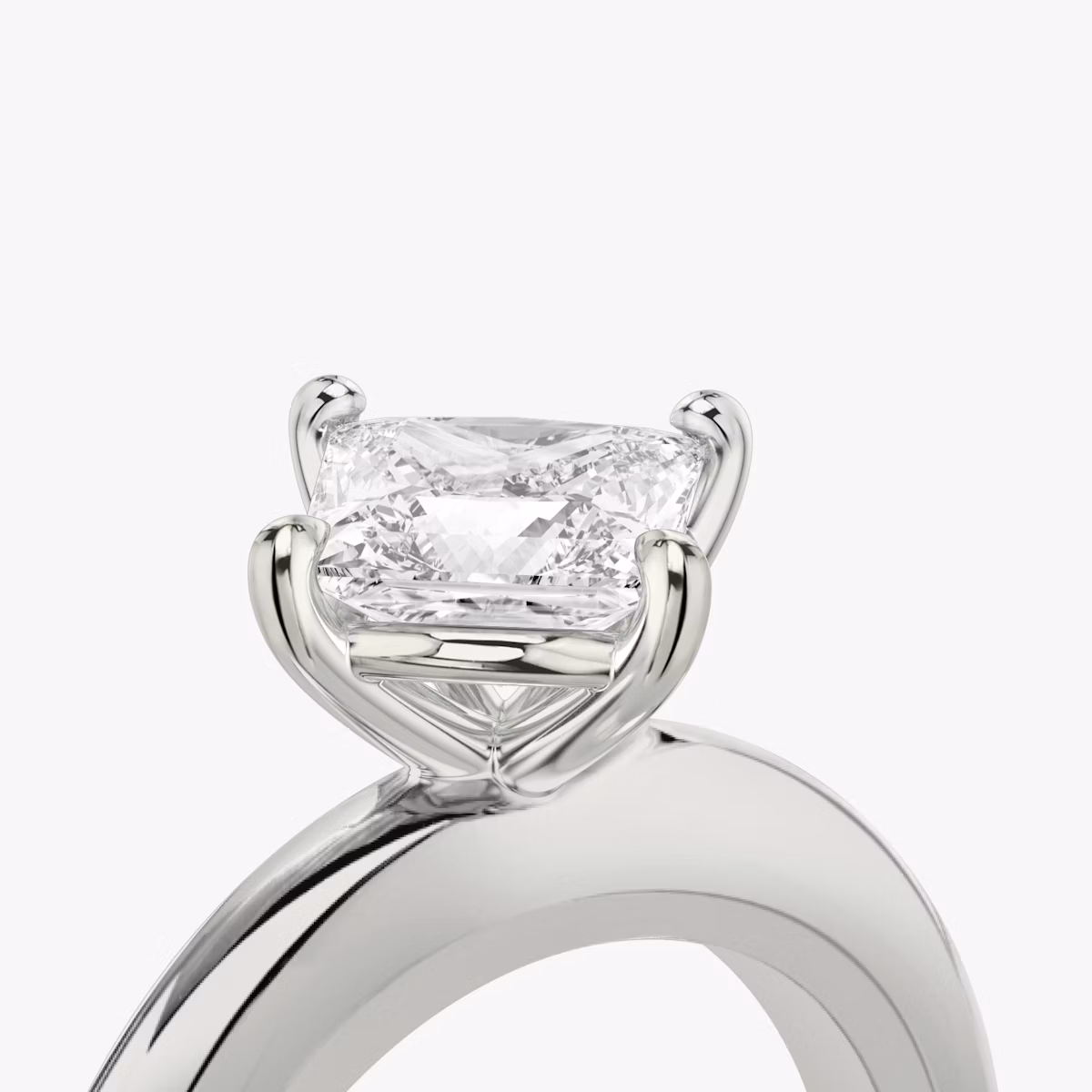 The Curator | Princess | Platinum | bandAccent: Plain | diamondOrientation: vertical | caratWeight: other