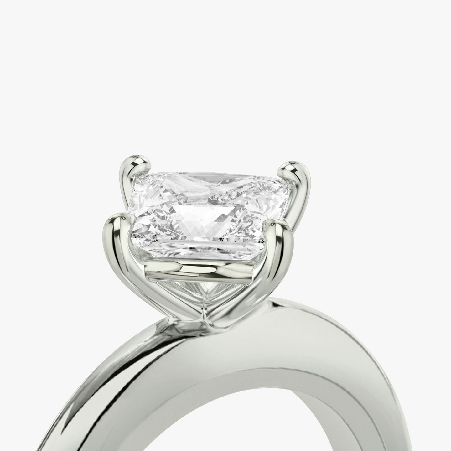 The Curator | Princess | 18k | White Gold | bandAccent: Plain | diamondOrientation: vertical | caratWeight: other
