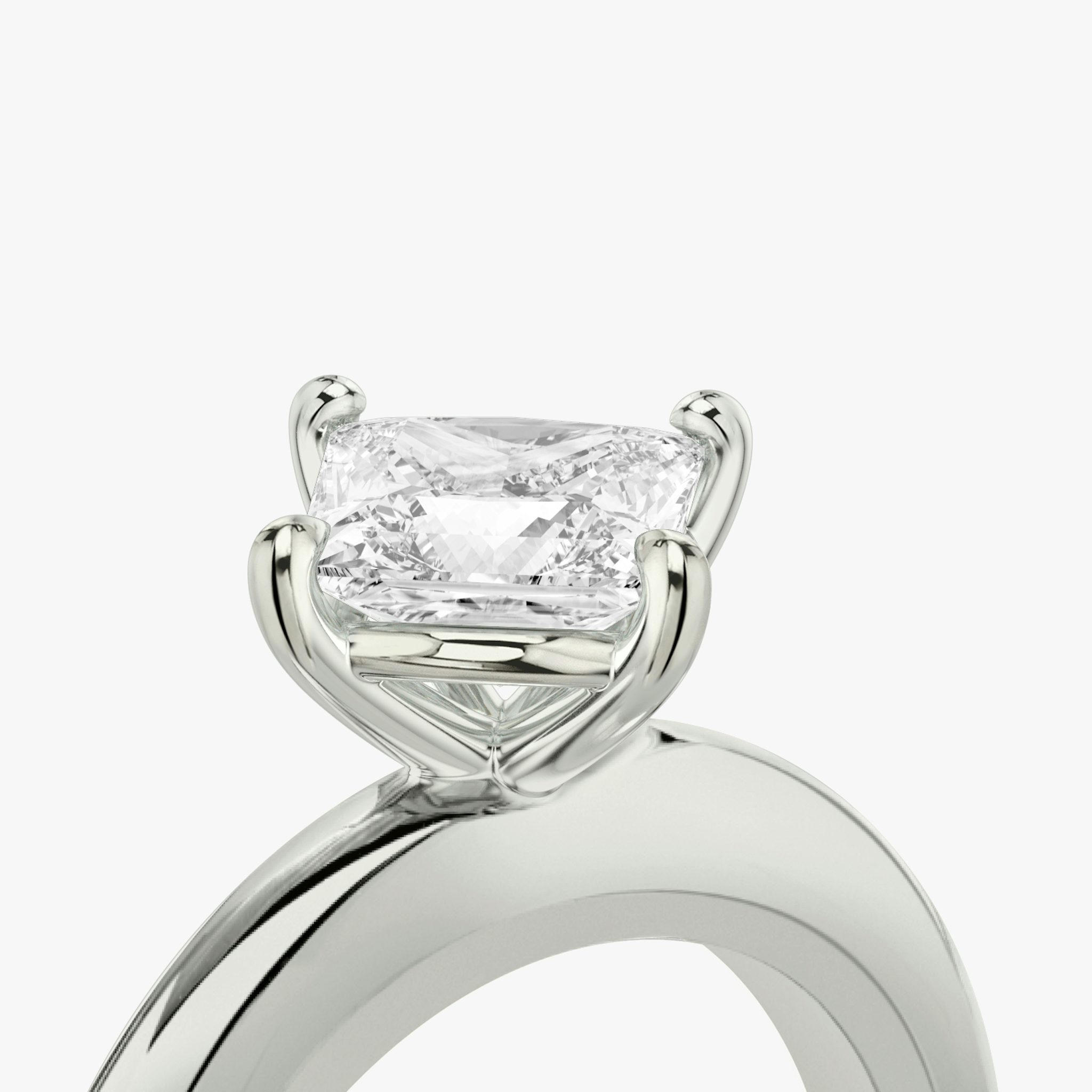 The Curator | Princess | 18k | White Gold | bandAccent: Plain | diamondOrientation: vertical | caratWeight: other