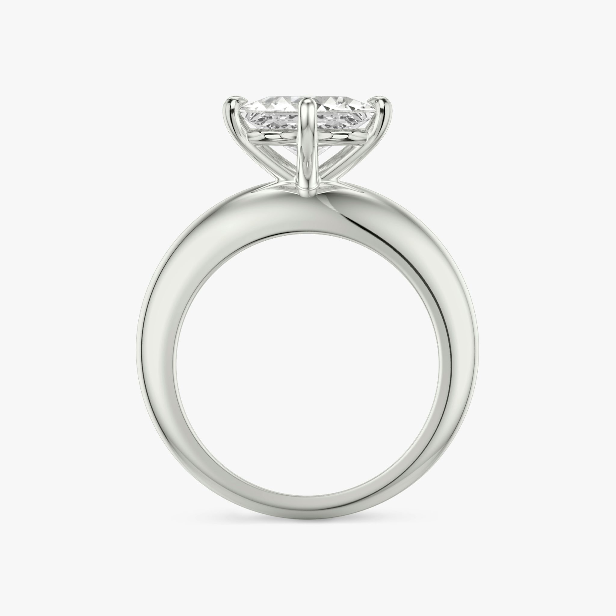 The Curator | Princess | 18k | White Gold | bandAccent: Plain | diamondOrientation: vertical | caratWeight: other