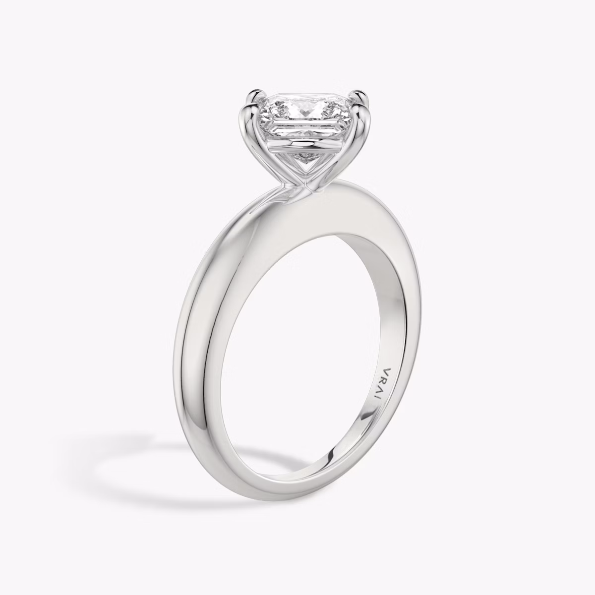 The Curator | Princess | Platinum | bandAccent: Plain | diamondOrientation: vertical | caratWeight: other