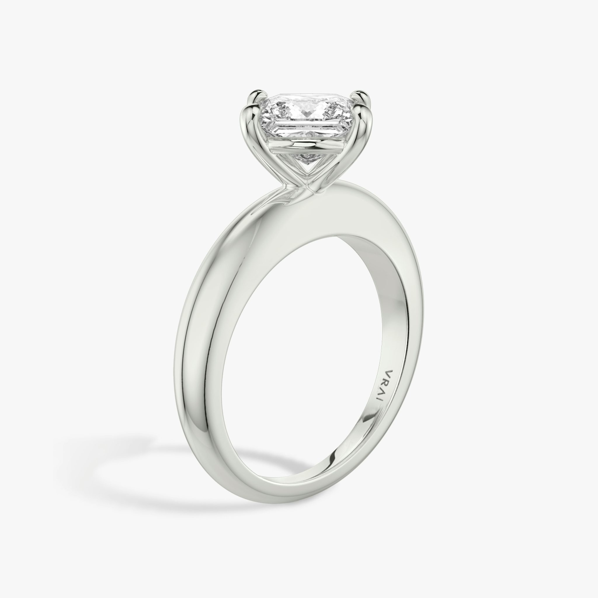 The Curator | Princess | 18k | White Gold | bandAccent: Plain | diamondOrientation: vertical | caratWeight: other