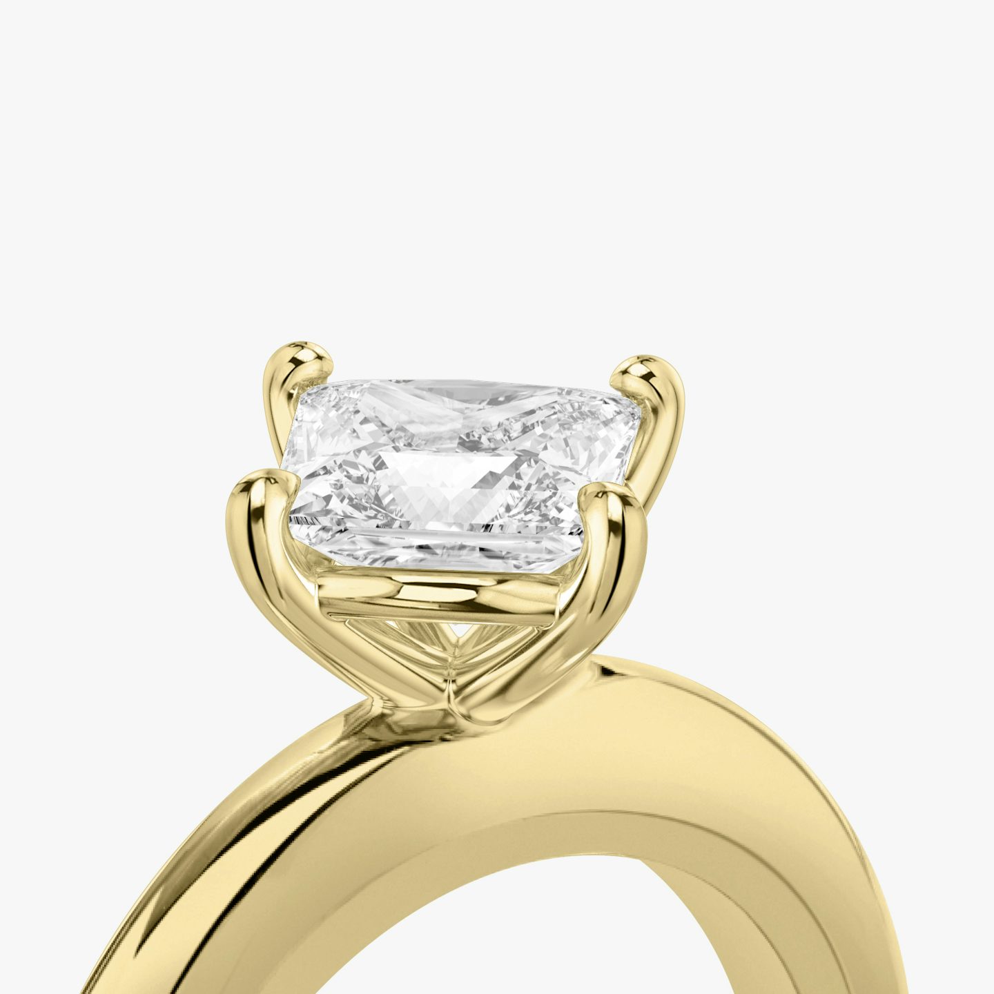 The Curator | Princess | 18k | Yellow Gold | bandAccent: Plain | diamondOrientation: vertical | caratWeight: other