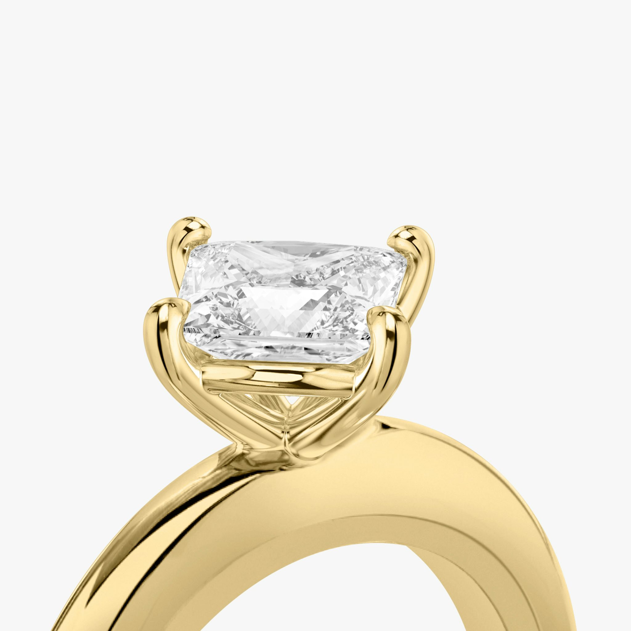 The Curator | Princess | 18k | Yellow Gold | bandAccent: Plain | diamondOrientation: vertical | caratWeight: other