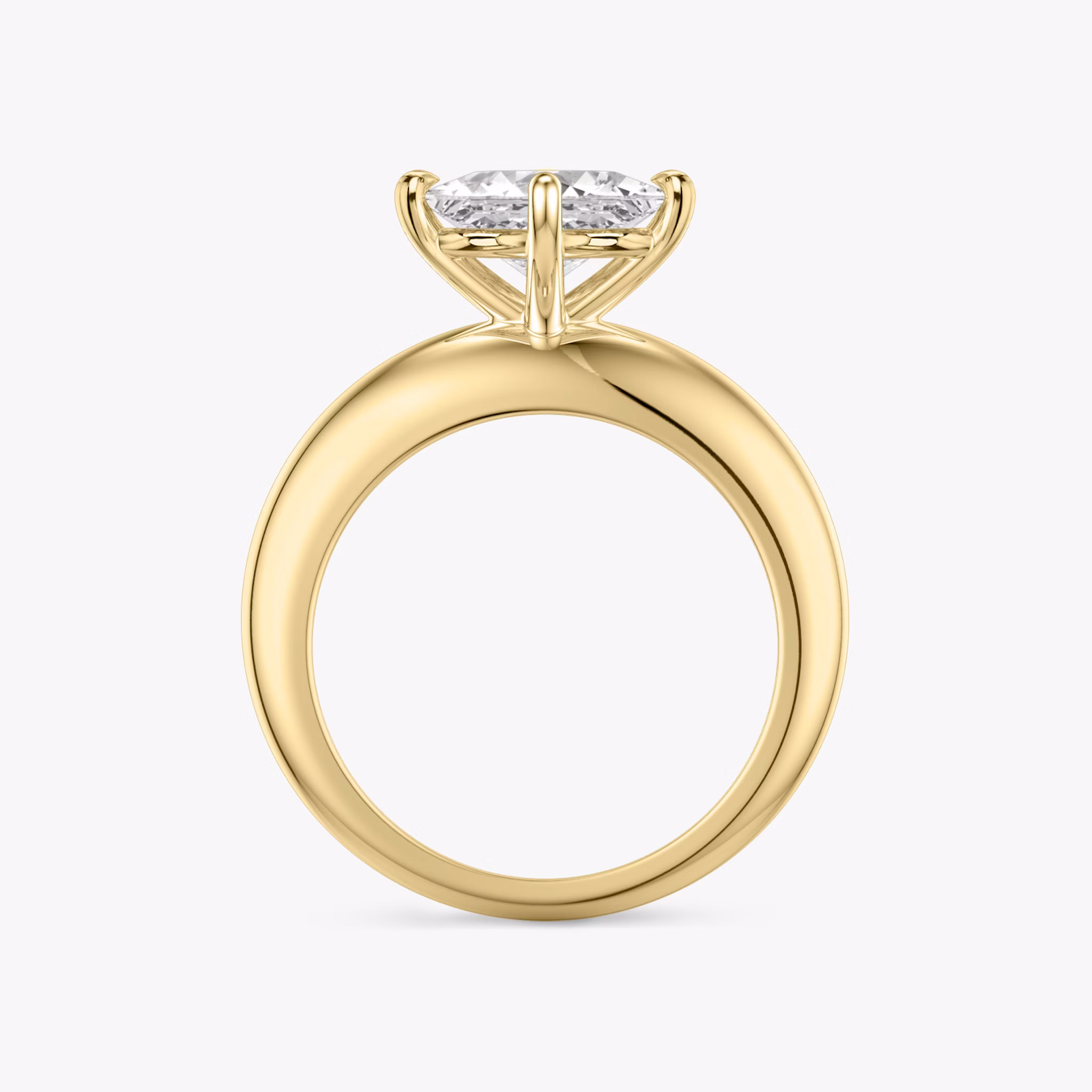 The Curator | Princess | 18k | Yellow Gold | bandAccent: Plain | diamondOrientation: vertical | caratWeight: other