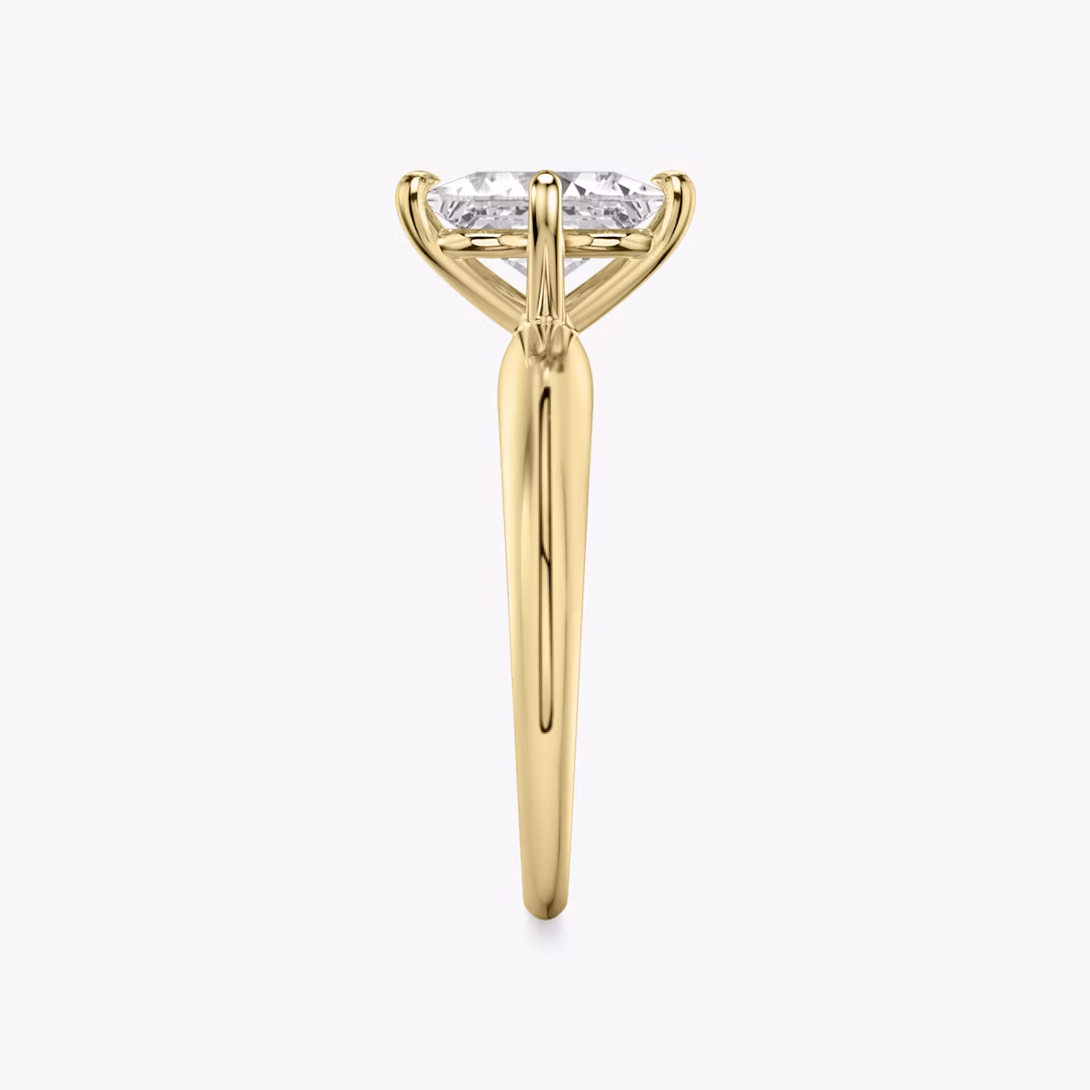 The Curator | Princess | 18k | Yellow Gold | bandAccent: Plain | diamondOrientation: vertical | caratWeight: other