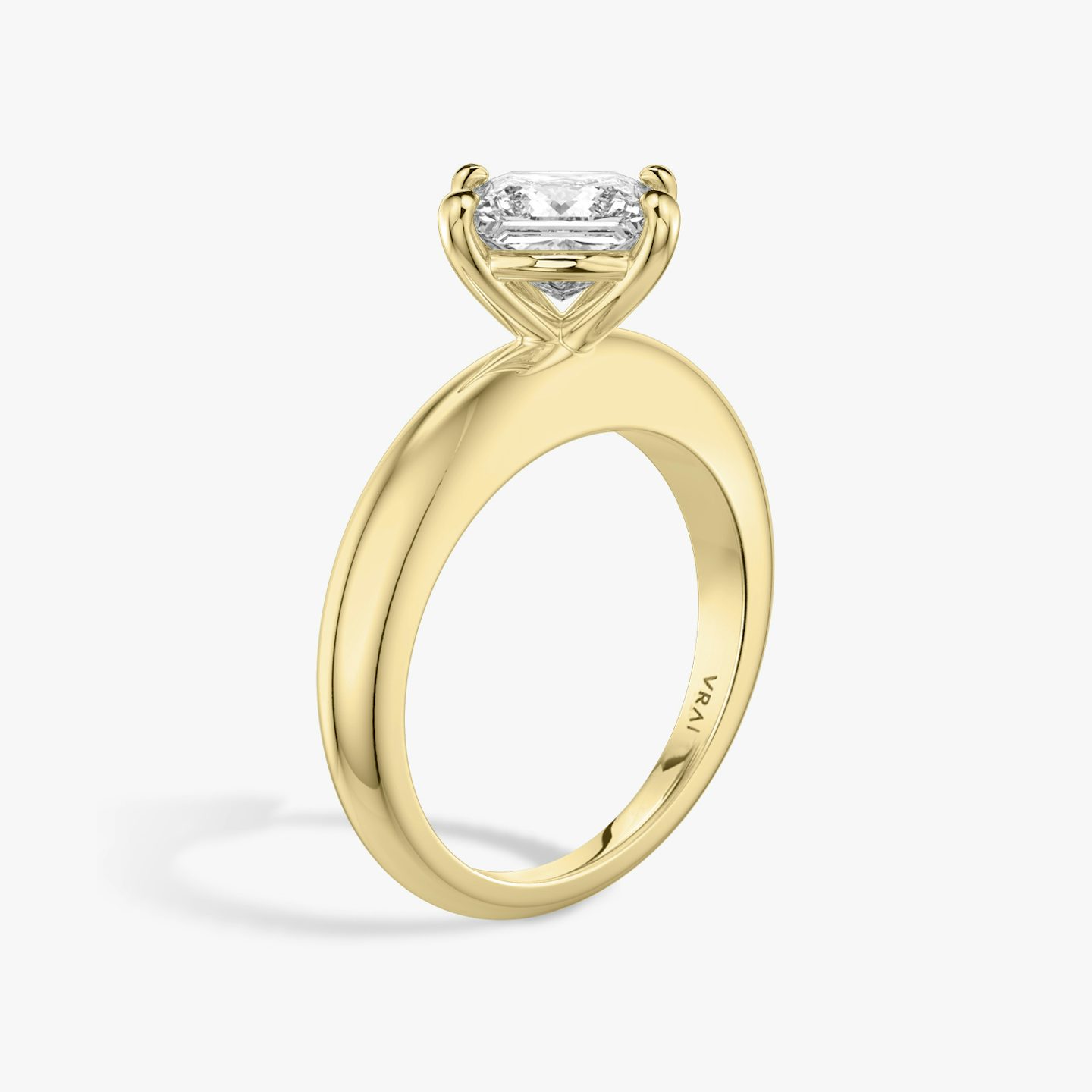 The Curator | Princess | 18k | Yellow Gold | bandAccent: Plain | diamondOrientation: vertical | caratWeight: other