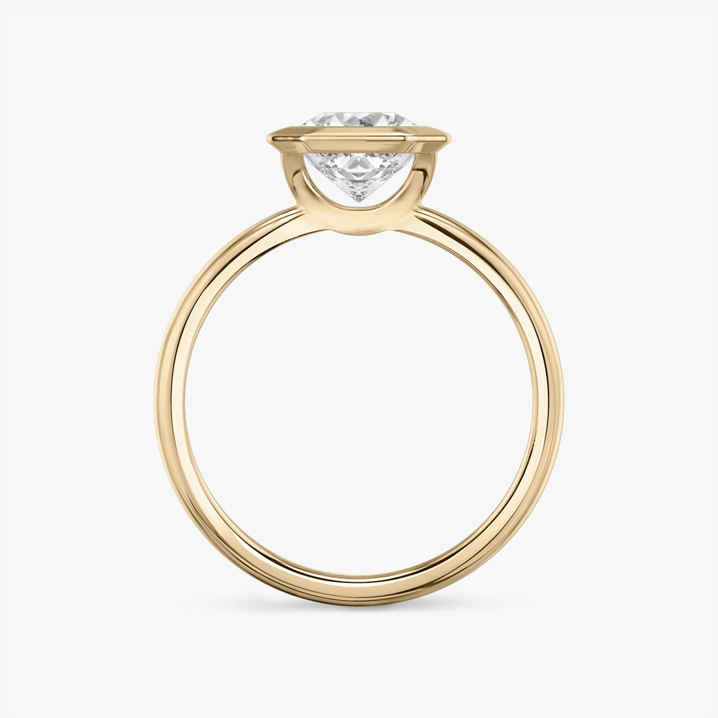 Anillo de compromiso Signature Bezel | Asscher | 14k | Oro rosa | bandAccent: Simple | diamondOrientation: vertical | caratWeight: other