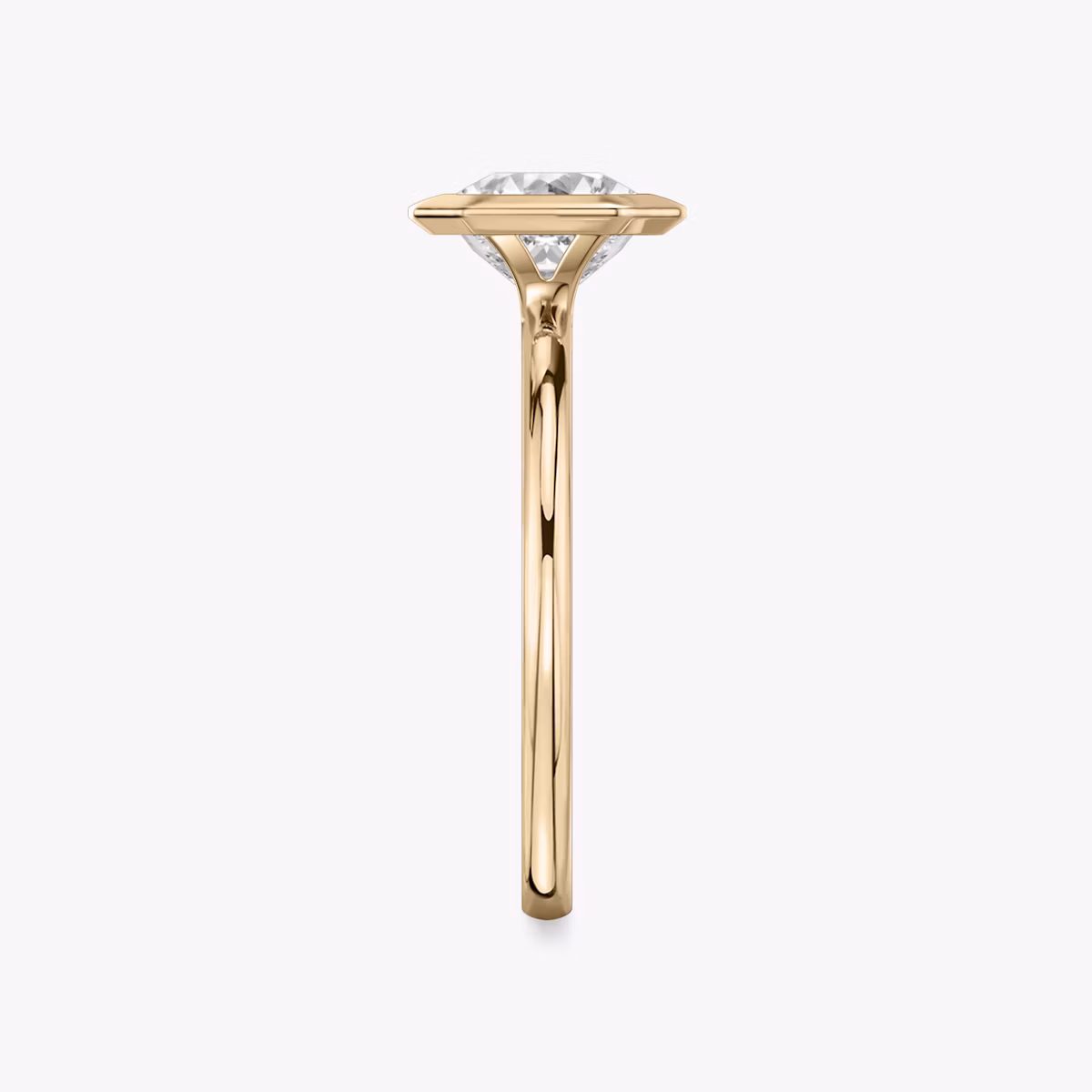 The Signature Bezel | Asscher | 14k | Rose Gold | bandAccent: Plain | diamondOrientation: vertical | caratWeight: other