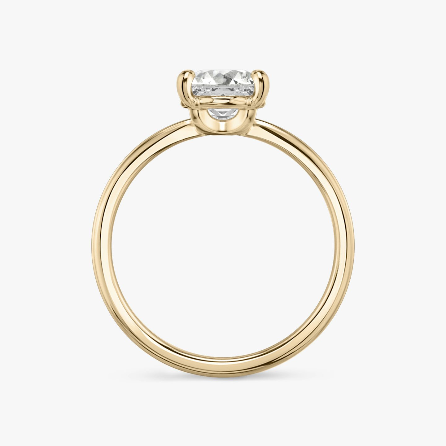 Bague de fiançailles Hover | Asscher | 14k | Or rose | bandAccent: Simple | diamondOrientation: vertical | caratWeight: other