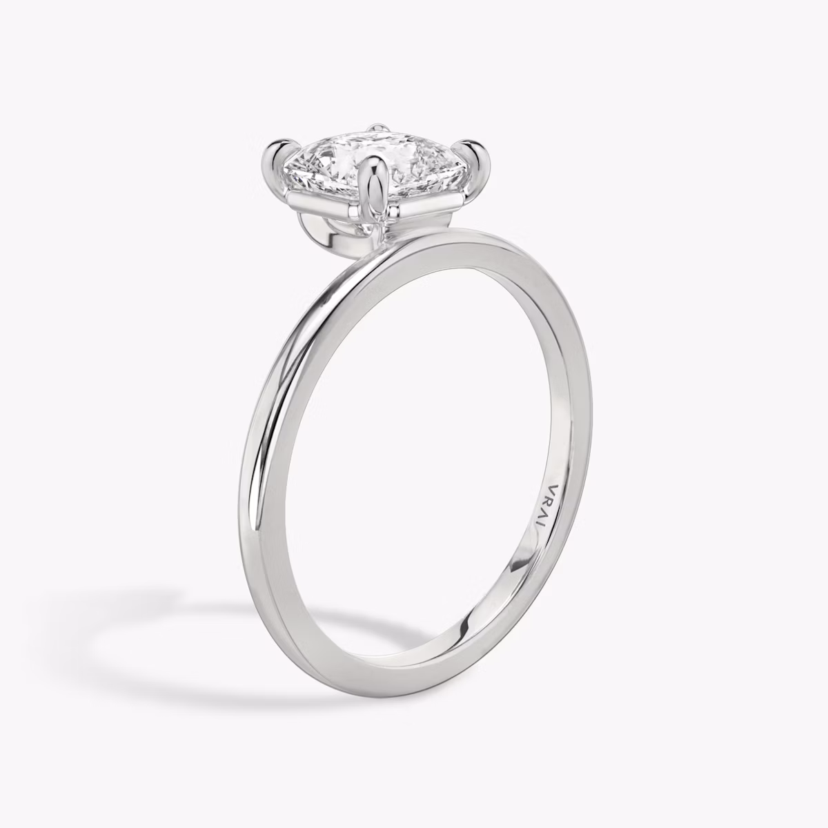 The Hover | Asscher | Platinum | bandAccent: Plain | diamondOrientation: vertical | caratWeight: other