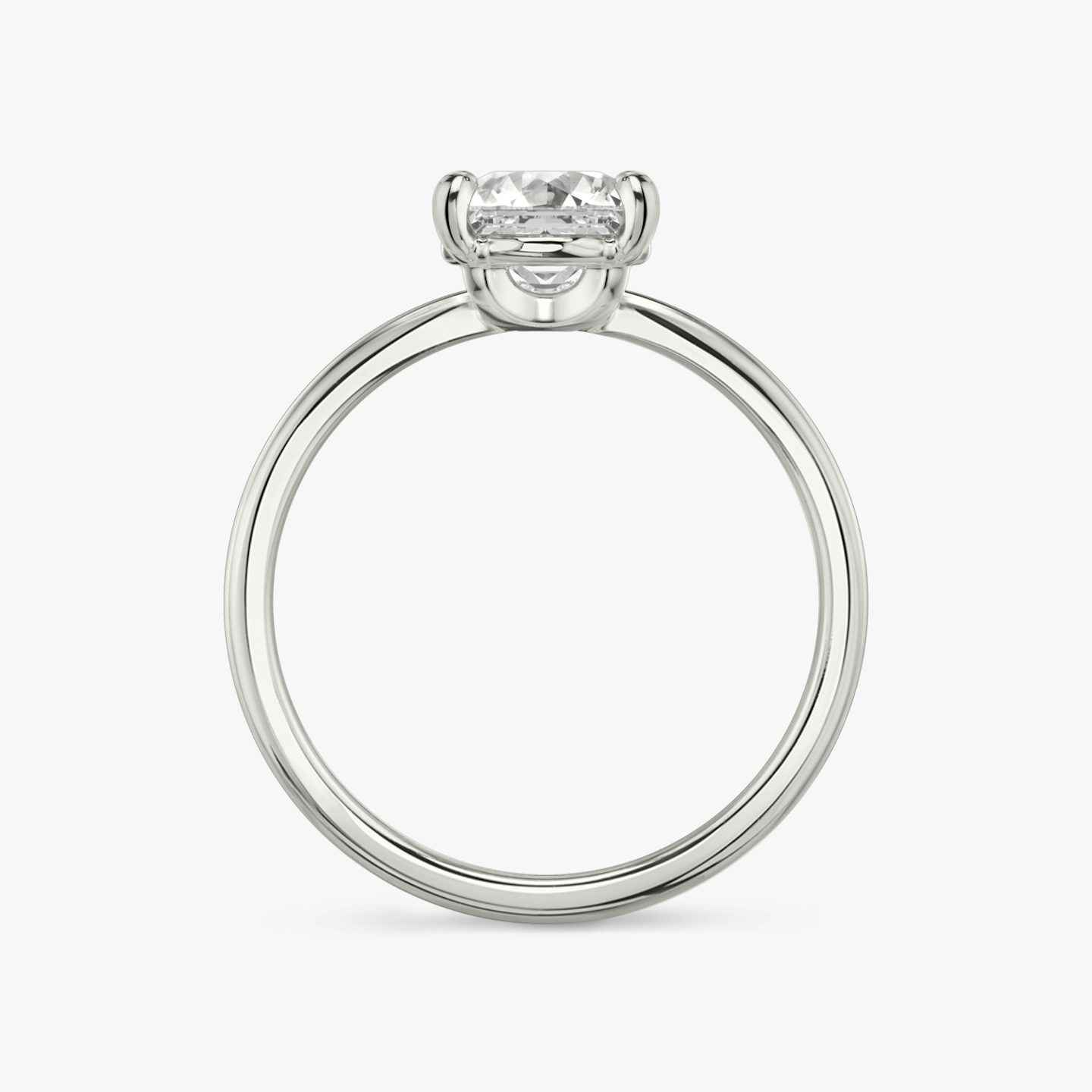 Anillo de compromiso Hover | Asscher | Platino | bandAccent: Simple | diamondOrientation: vertical | caratWeight: other