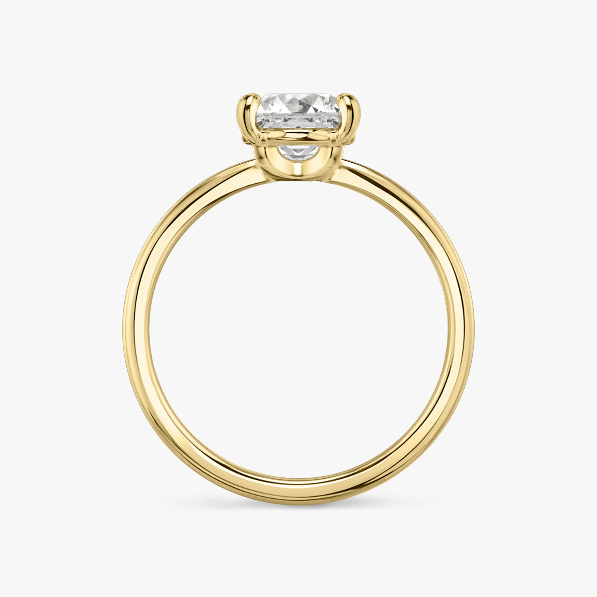 The Hover | Asscher | 18k | Yellow Gold | bandAccent: Plain | diamondOrientation: vertical | caratWeight: other