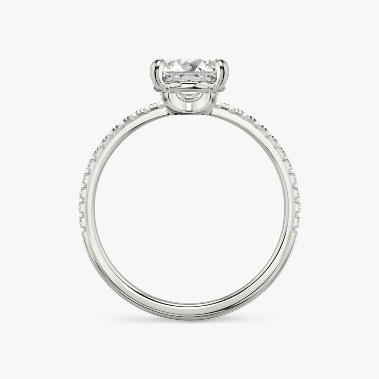 Hover | Asscher | Platin | bandAccent: Mit Pavé-Besatz | diamondOrientation: vertical | caratWeight: other
