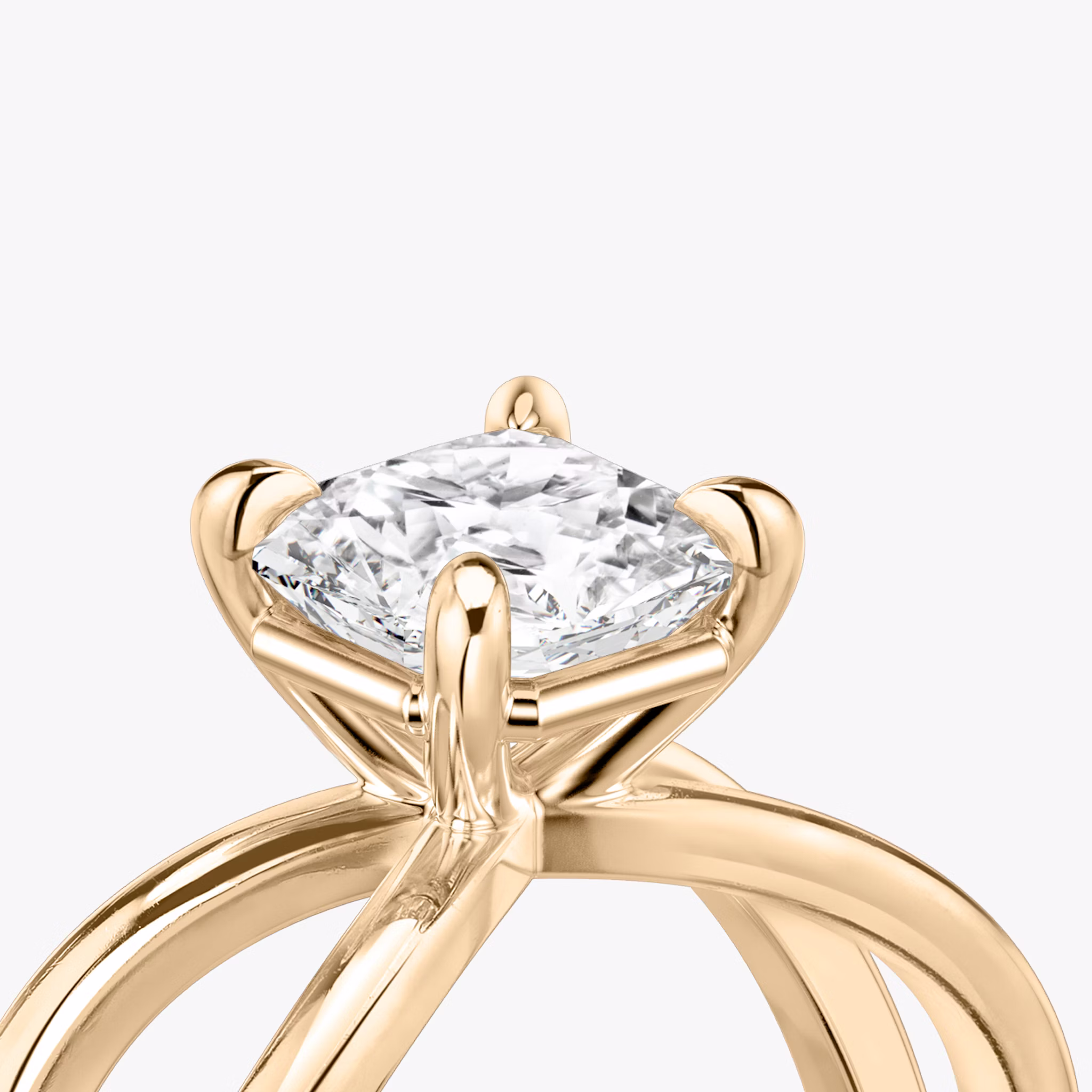 The Duet | Asscher | 14k | Rose Gold | bandAccent: Plain | diamondOrientation: vertical | caratWeight: other