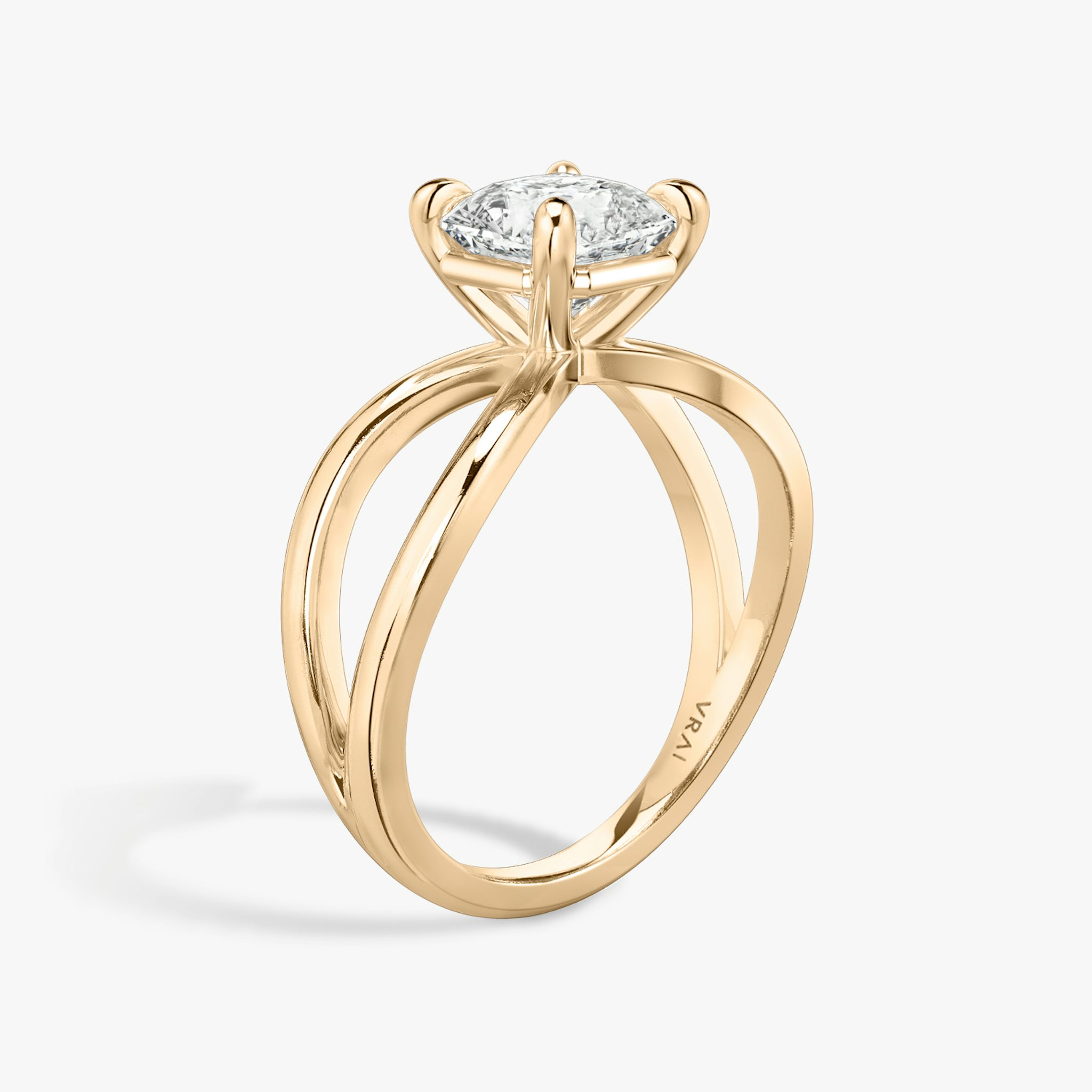 The Duet | Asscher | 14k | Rose Gold | bandAccent: Plain | diamondOrientation: vertical | caratWeight: other