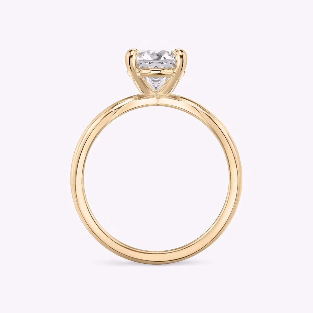 The Duet | Asscher | 14k | Rose Gold | bandAccent: Plain | diamondOrientation: vertical | caratWeight: other