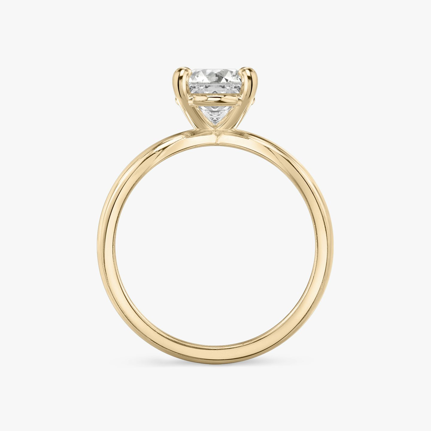 The Duet | Asscher | 14k | Rose Gold | bandAccent: Plain | diamondOrientation: vertical | caratWeight: other