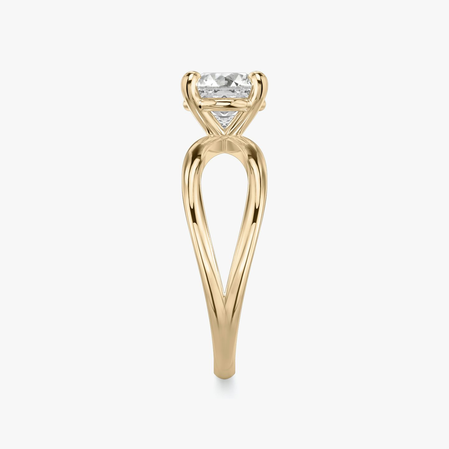 The Duet | Asscher | 14k | Rose Gold | bandAccent: Plain | diamondOrientation: vertical | caratWeight: other