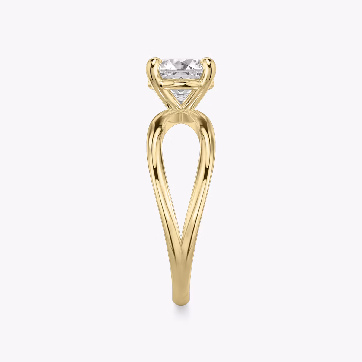 The Duet | Asscher | 18k | Yellow Gold | bandAccent: Plain | diamondOrientation: vertical | caratWeight: other