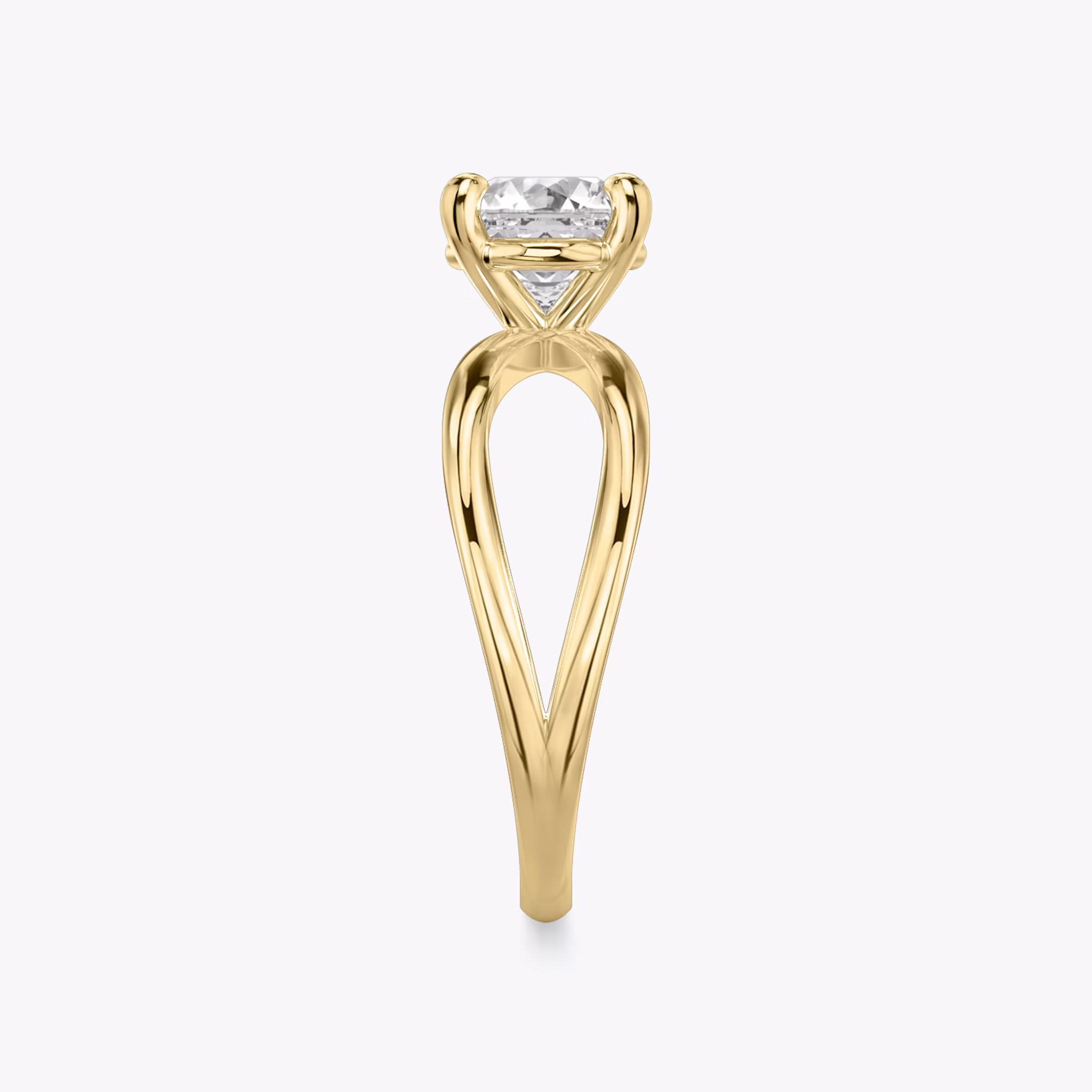 The Duet | Asscher | 18k | Yellow Gold | bandAccent: Plain | diamondOrientation: vertical | caratWeight: other