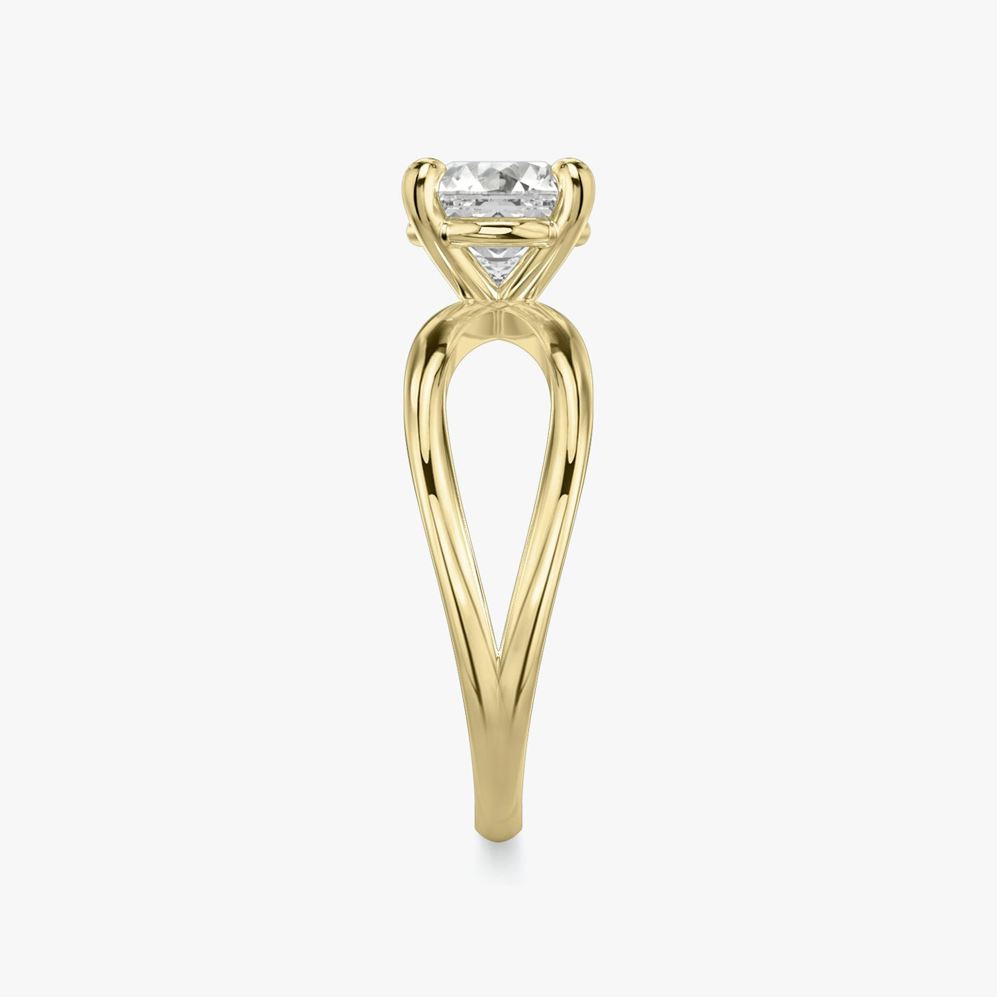 The Duet | Asscher | 18k | Yellow Gold | bandAccent: Plain | diamondOrientation: vertical | caratWeight: other