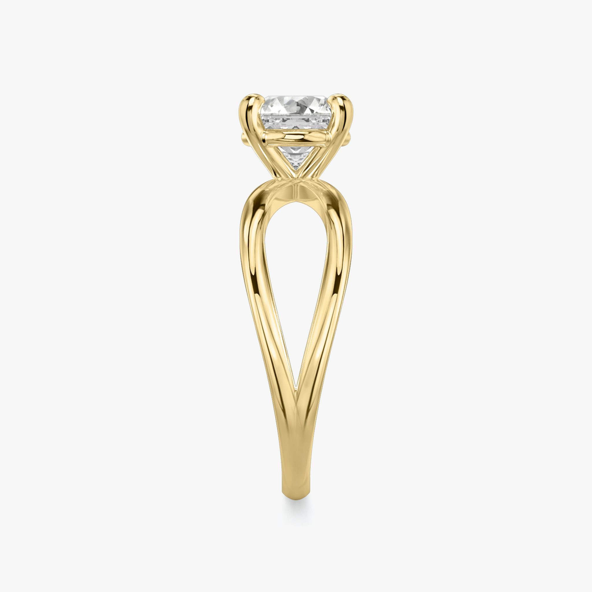 The Duet | Asscher | 18k | Yellow Gold | bandAccent: Plain | diamondOrientation: vertical | caratWeight: other