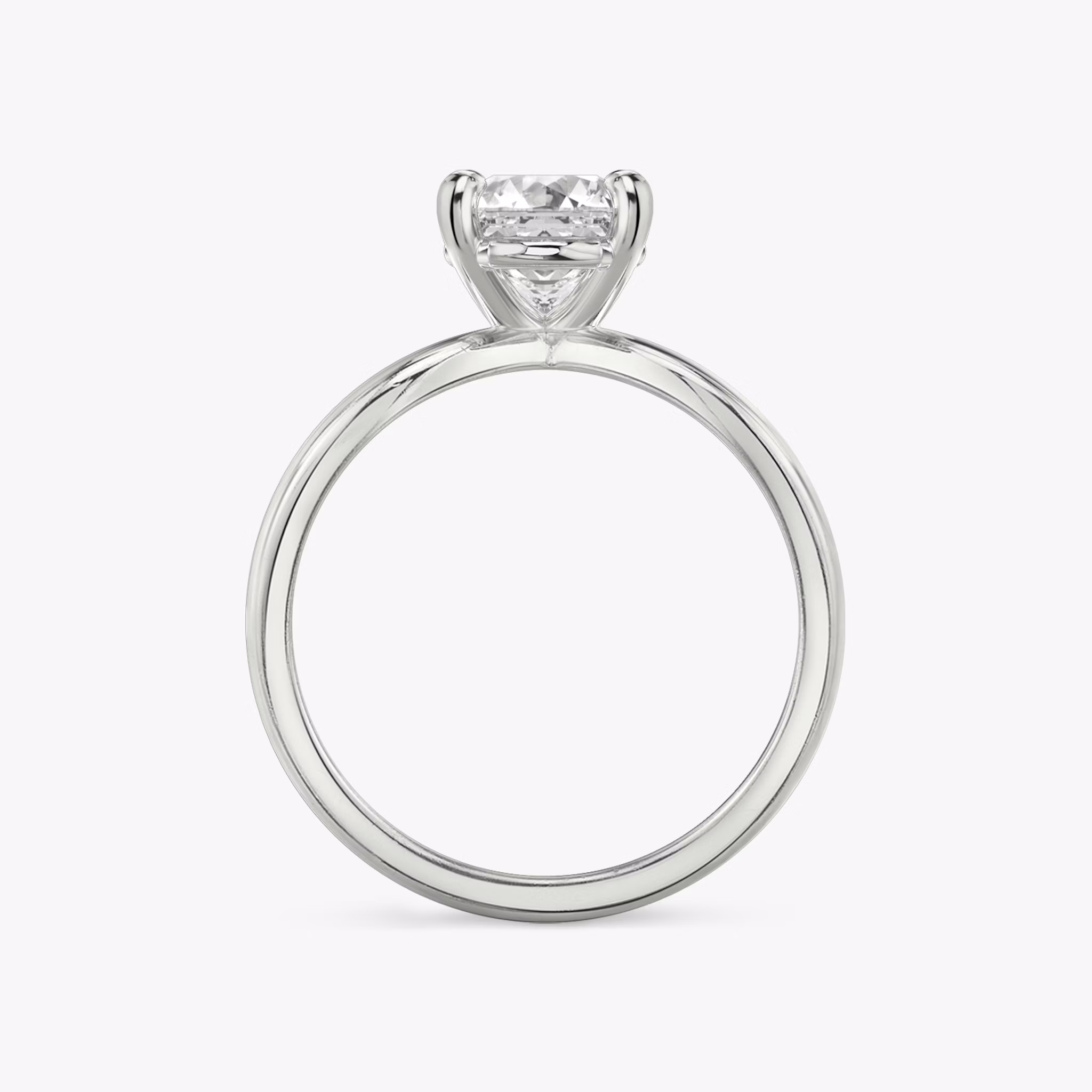 The Duet | Asscher | 18k | White Gold | bandAccent: Plain | diamondOrientation: vertical | caratWeight: other