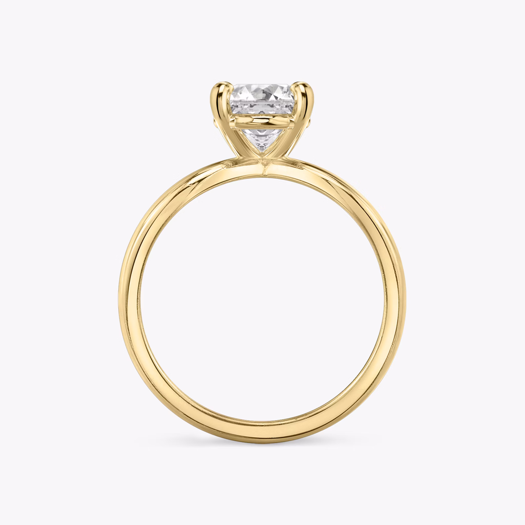 The Duet | Asscher | 18k | Yellow Gold | bandAccent: Plain | diamondOrientation: vertical | caratWeight: other