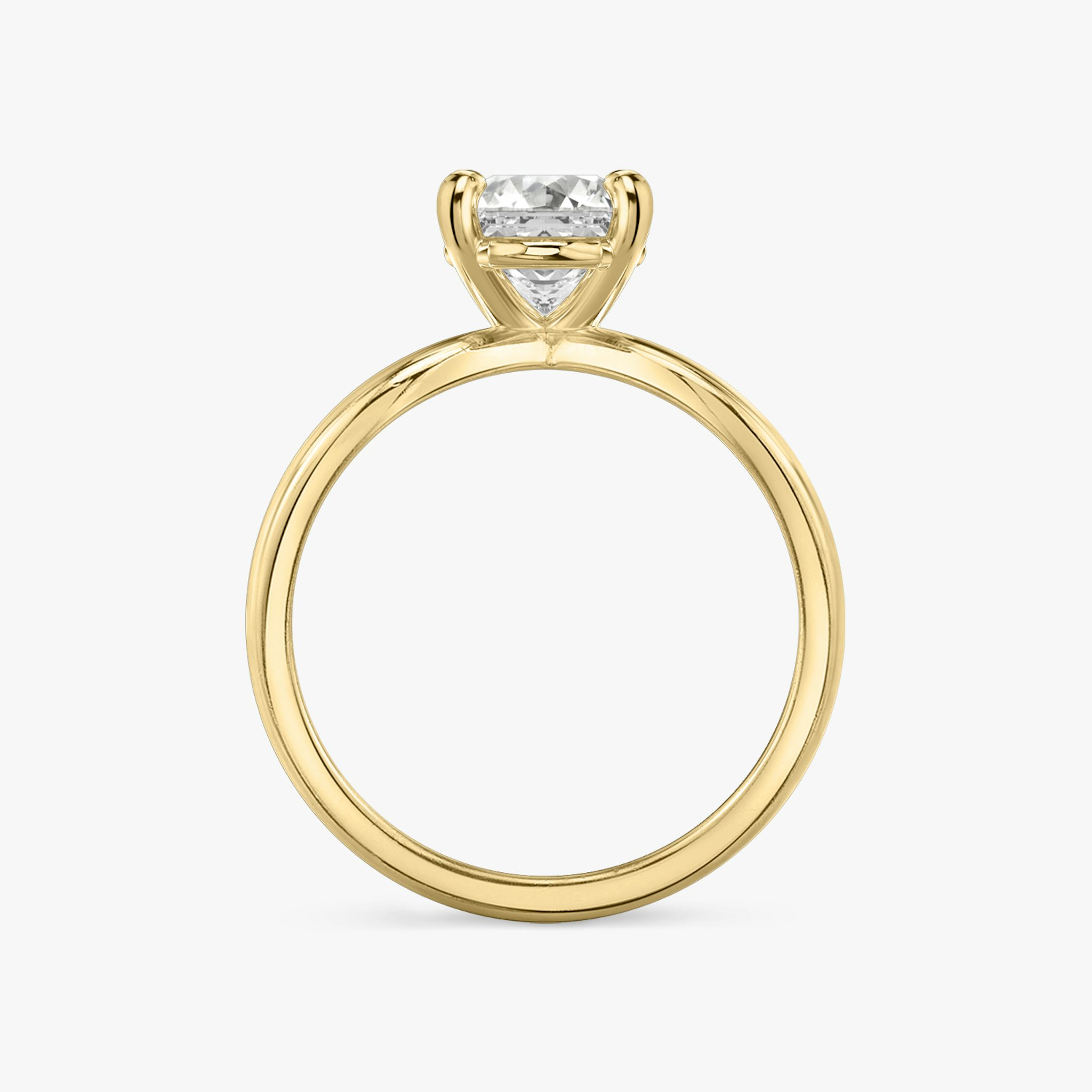 The Duet | Asscher | 18k | Yellow Gold | bandAccent: Plain | diamondOrientation: vertical | caratWeight: other