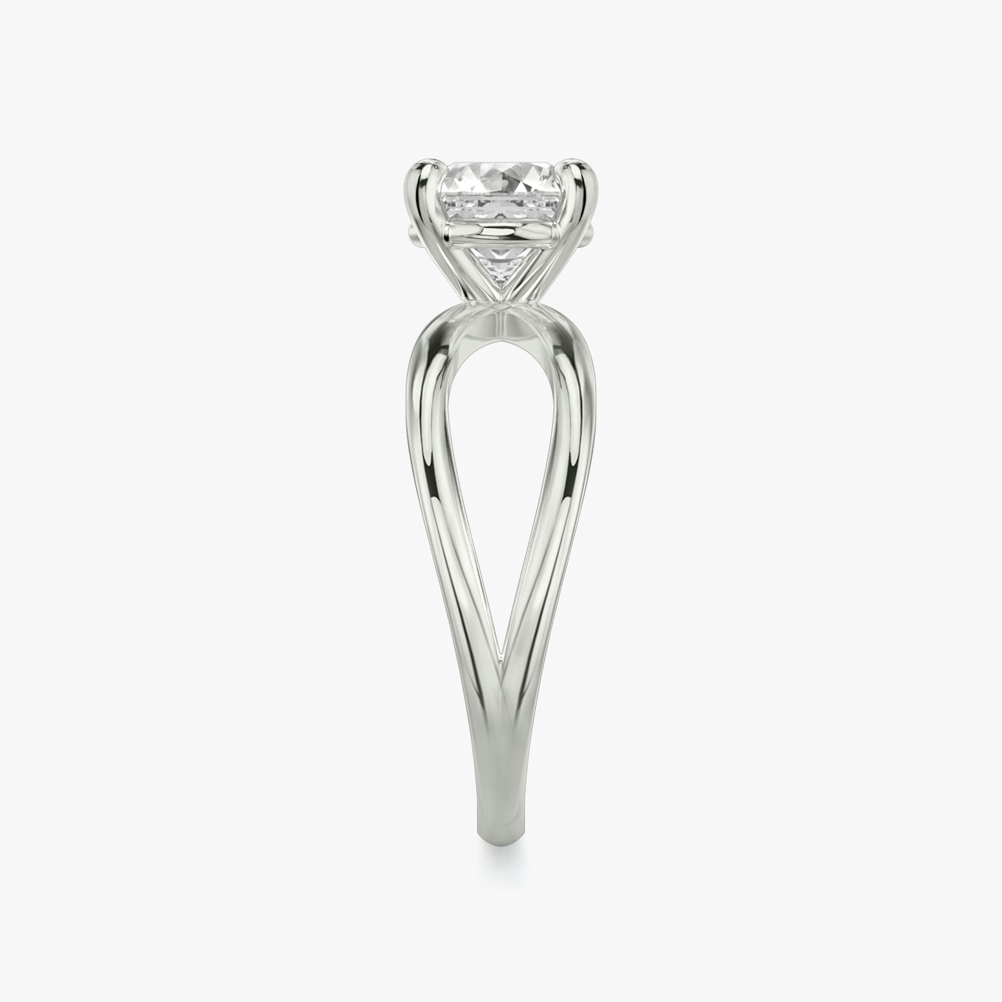 The Duet | Asscher | 18k | White Gold | bandAccent: Plain | diamondOrientation: vertical | caratWeight: other