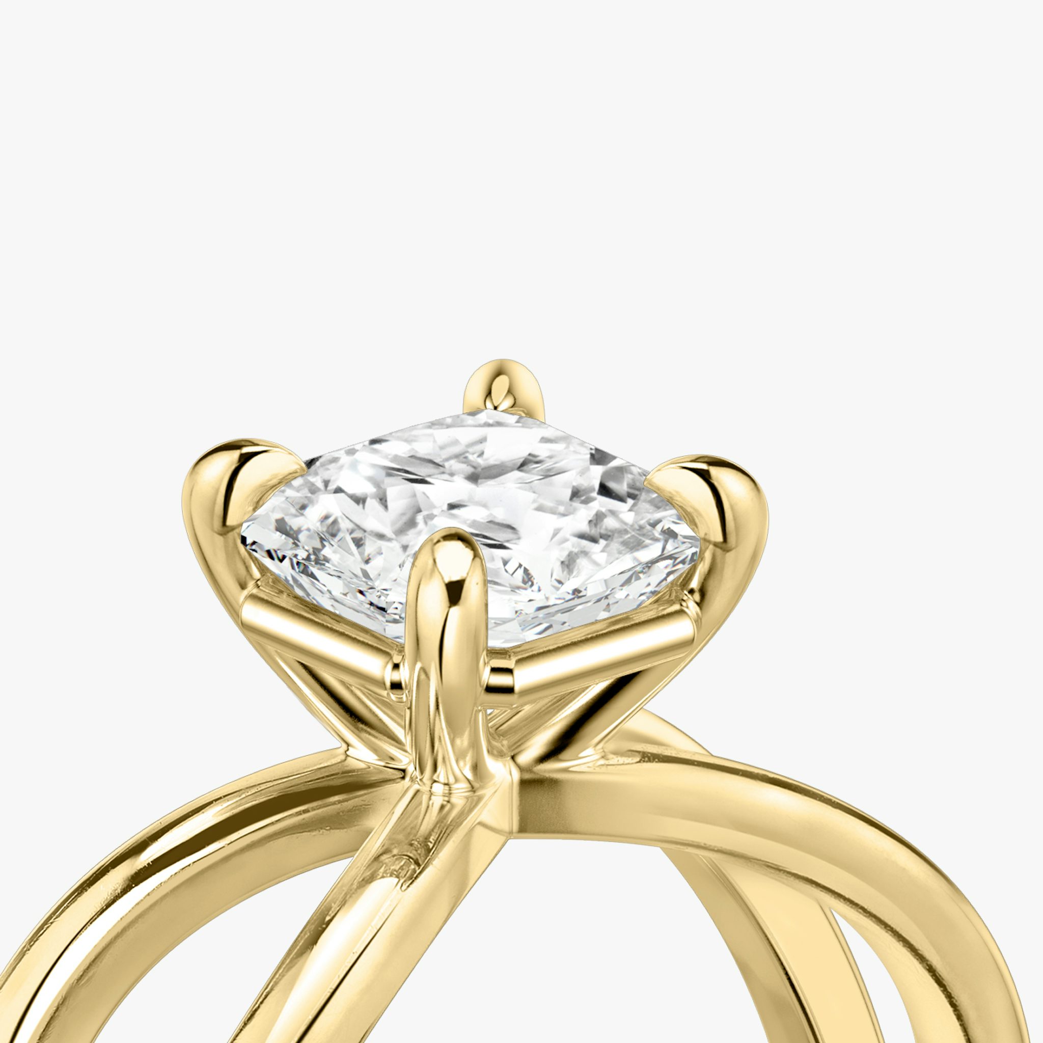 The Duet | Asscher | 18k | Yellow Gold | bandAccent: Plain | diamondOrientation: vertical | caratWeight: other