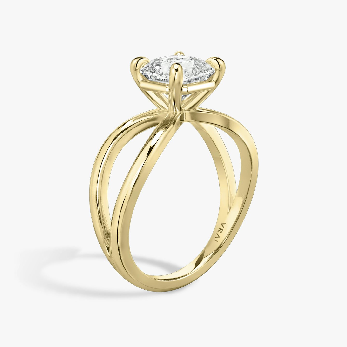 The Duet | Asscher | 18k | Yellow Gold | bandAccent: Plain | diamondOrientation: vertical | caratWeight: other