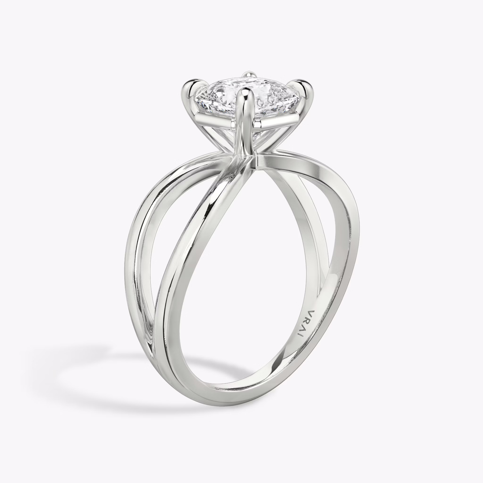 The Duet | Asscher | 18k | White Gold | bandAccent: Plain | diamondOrientation: vertical | caratWeight: other