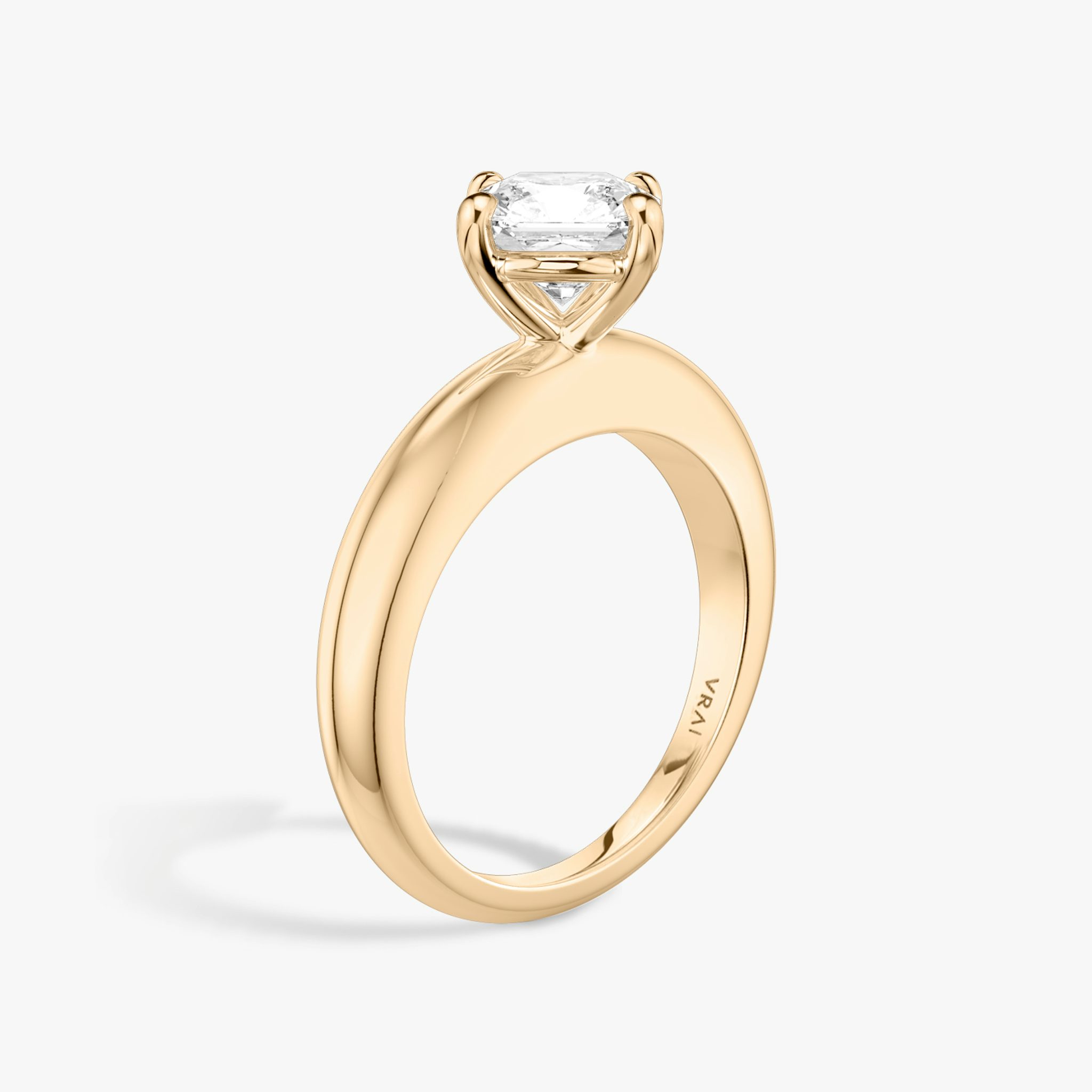 The Curator | Asscher | 14k | Rose Gold | bandAccent: Plain | diamondOrientation: vertical | caratWeight: other