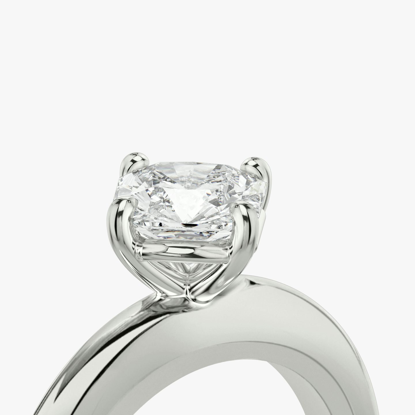 Curator | Asscher | 18k | Weißgold | bandAccent: Ohne Pavé-Besatz | diamondOrientation: vertical | caratWeight: other