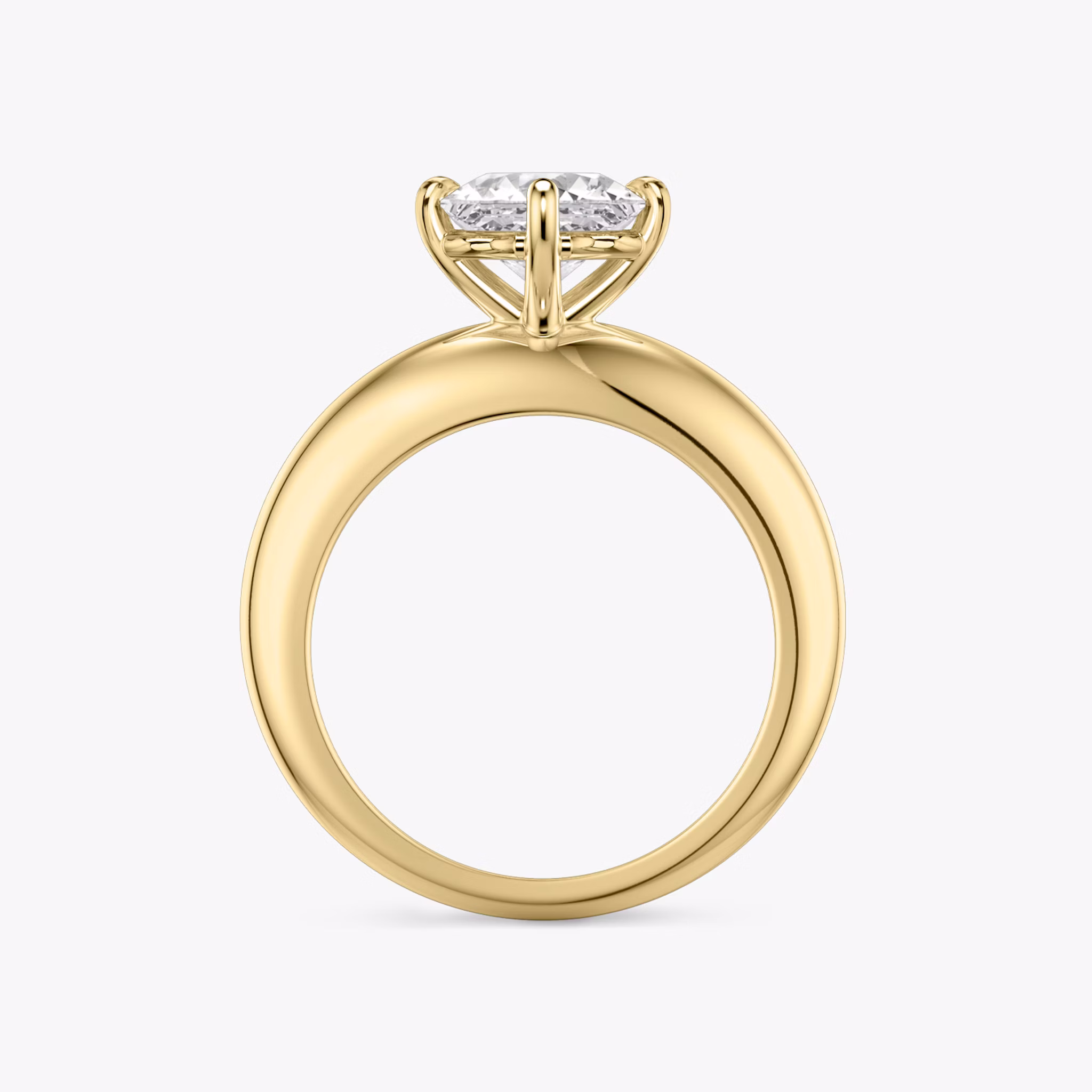 The Curator | Asscher | 18k | Yellow Gold | bandAccent: Plain | diamondOrientation: vertical | caratWeight: other
