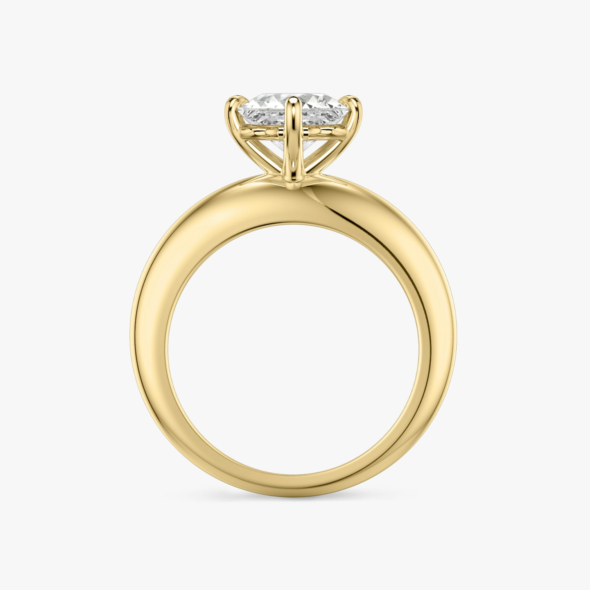 The Curator | Asscher | 18k | Yellow Gold | bandAccent: Plain | diamondOrientation: vertical | caratWeight: other