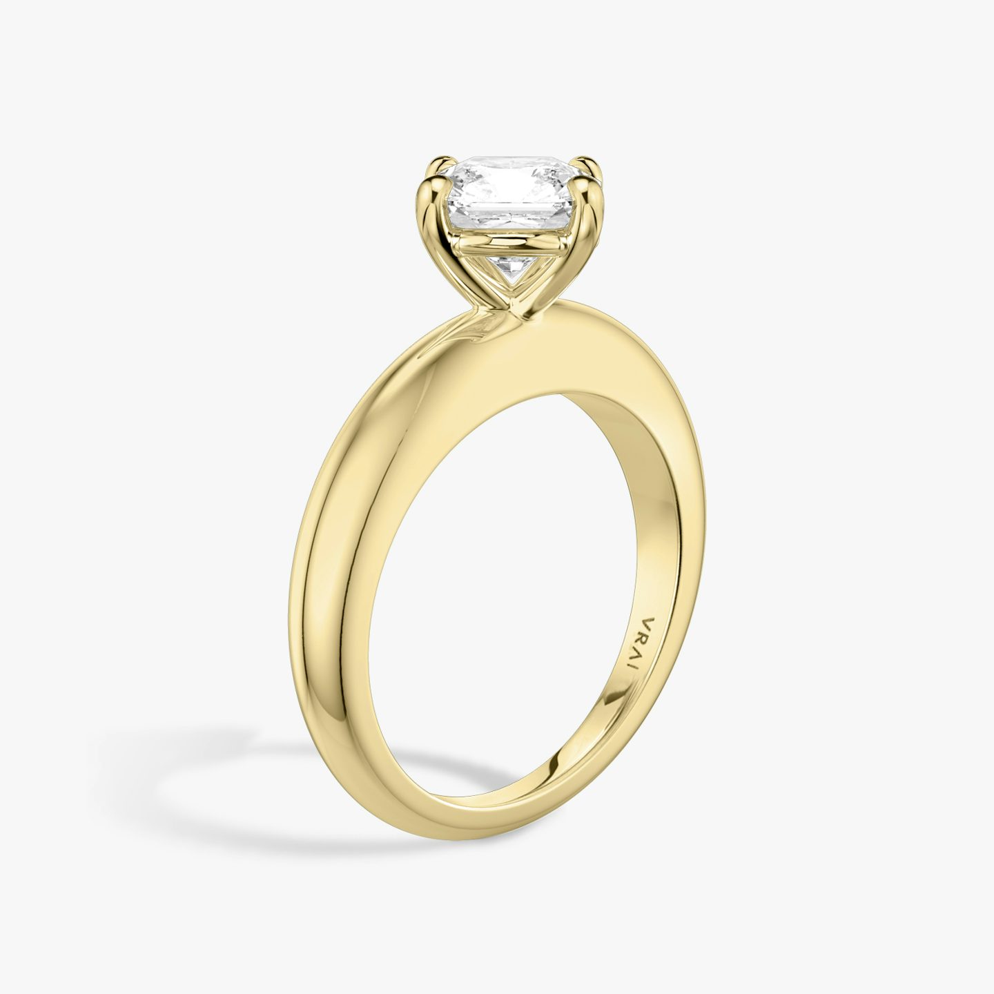 The Curator | Asscher | 18k | Yellow Gold | bandAccent: Plain | diamondOrientation: vertical | caratWeight: other