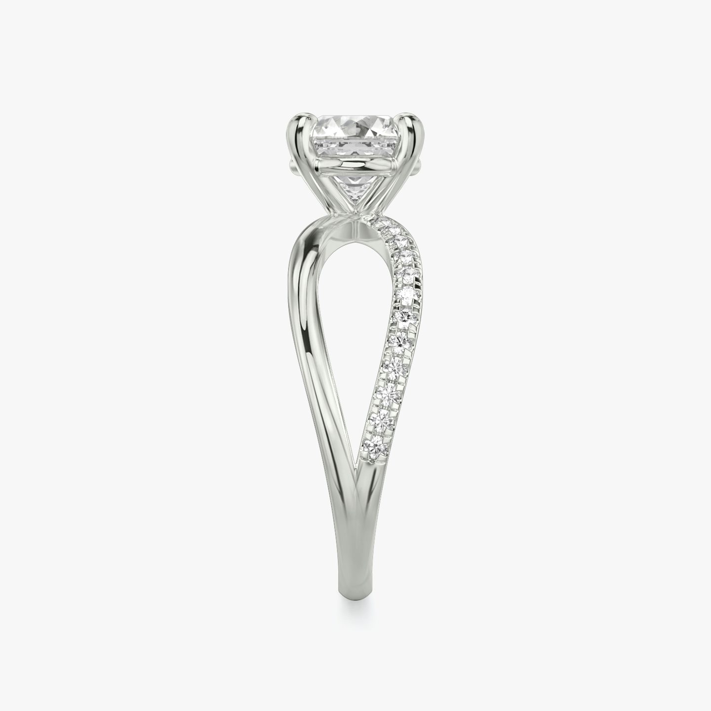 The Duet | Asscher | Platinum | bandAccent: Pavé | diamondOrientation: vertical | caratWeight: other