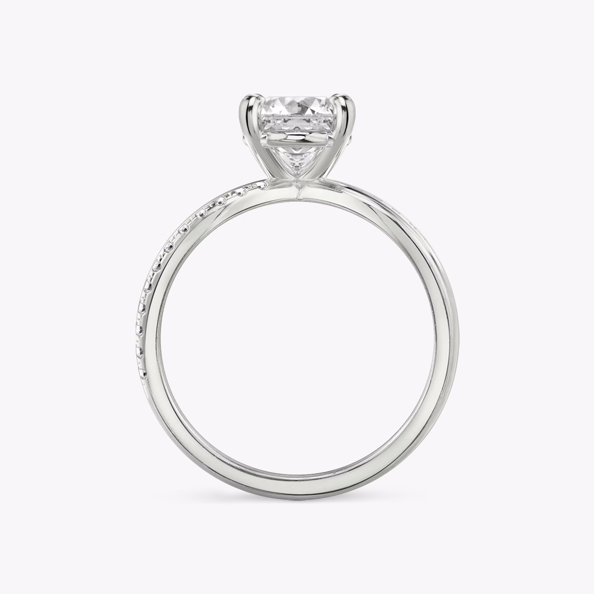 The Duet | Asscher | Platinum | bandAccent: Pavé | diamondOrientation: vertical | caratWeight: other