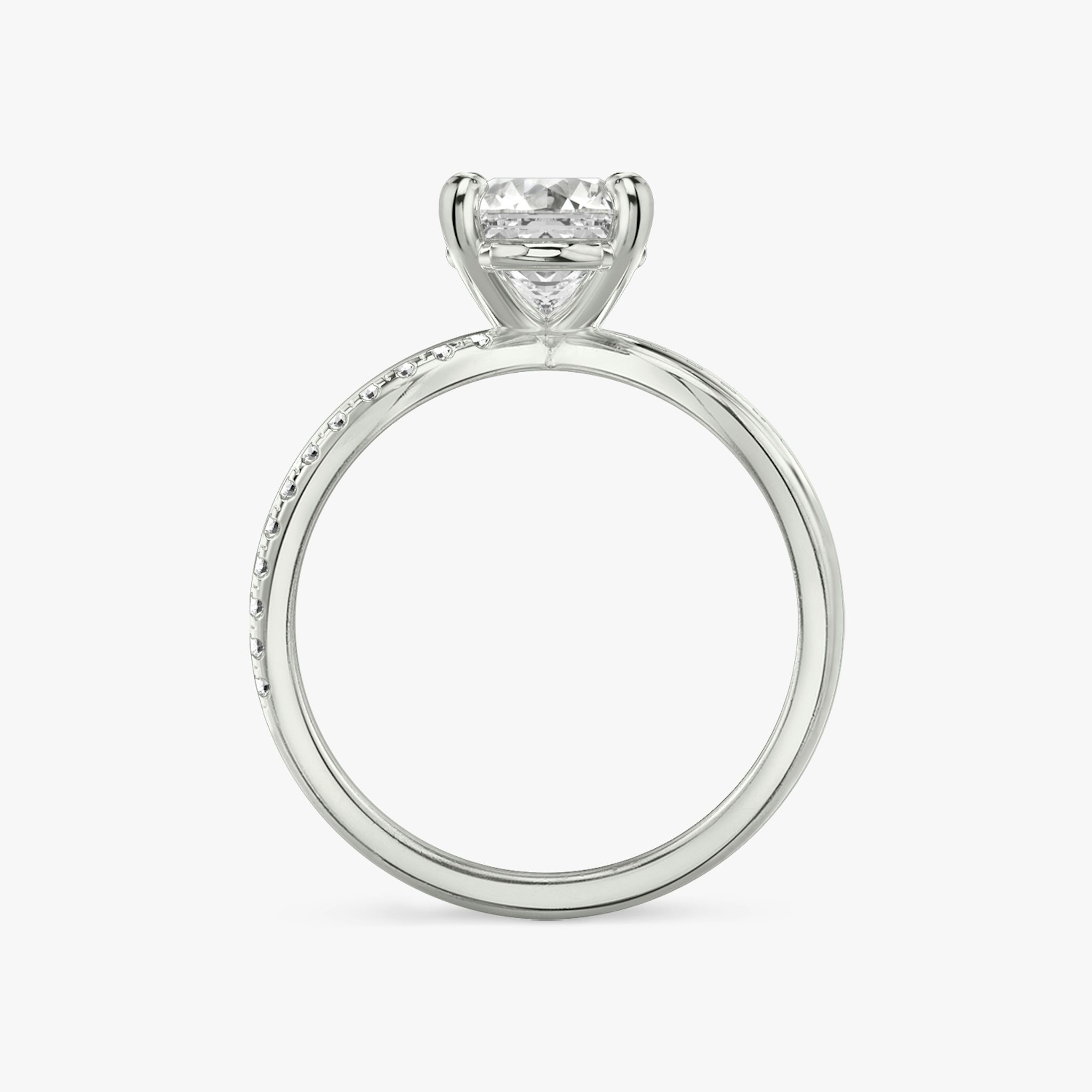 The Duet | Asscher | Platinum | bandAccent: Pavé | diamondOrientation: vertical | caratWeight: other