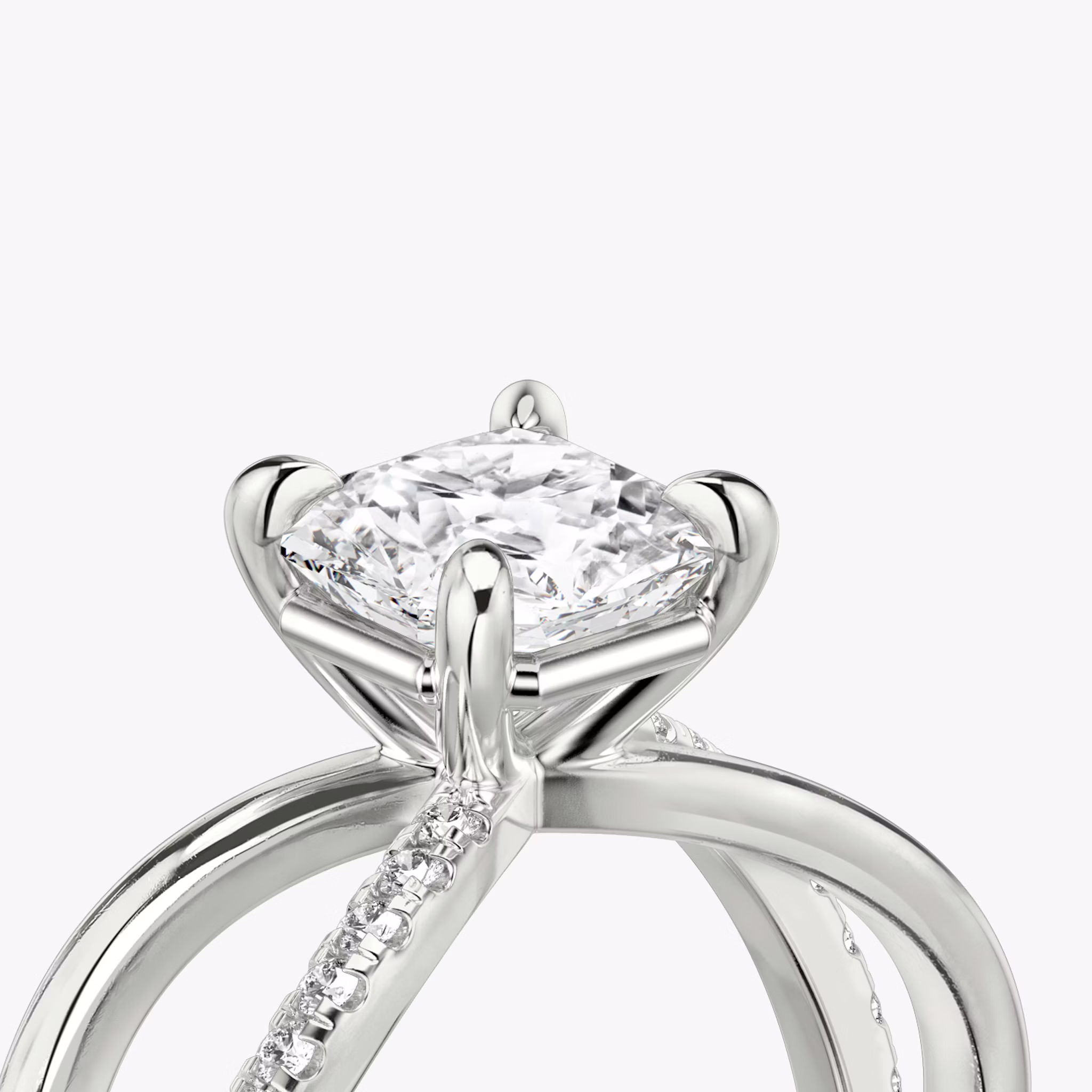 The Duet | Asscher | Platinum | bandAccent: Pavé | diamondOrientation: vertical | caratWeight: other